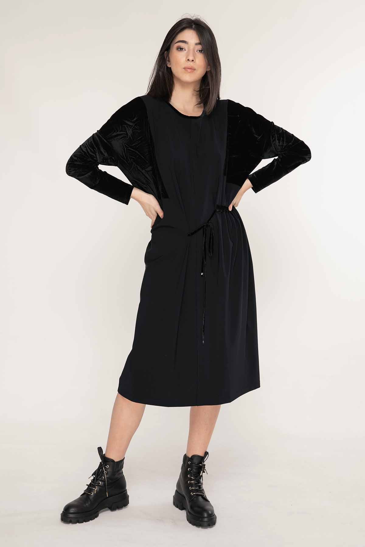 Crea Concept Kadife Detaylı Elbise-Libas Trendy Fashion Store