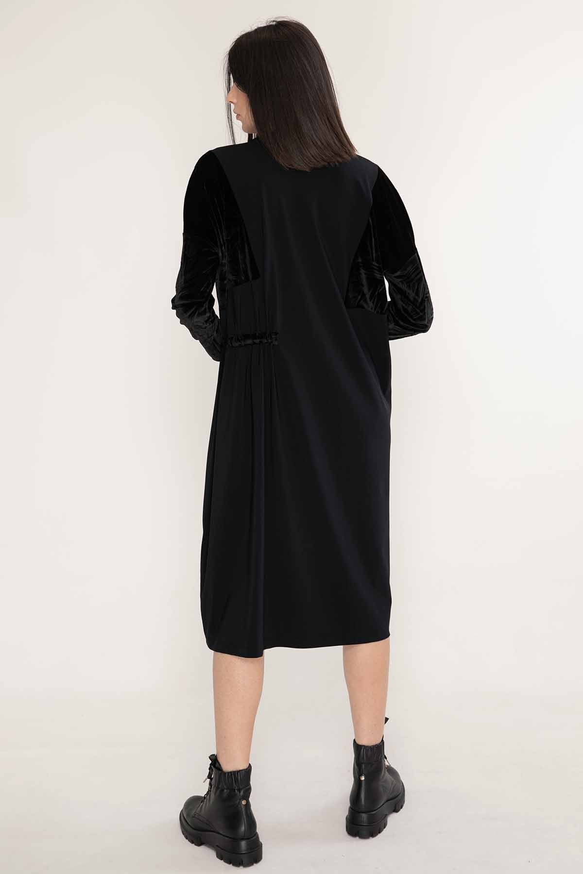 Crea Concept Kadife Detaylı Elbise-Libas Trendy Fashion Store