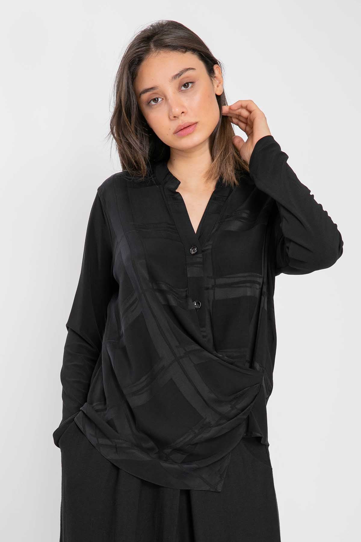 Crea Concept Düğmeli Hakim Yaka Bluz-Libas Trendy Fashion Store