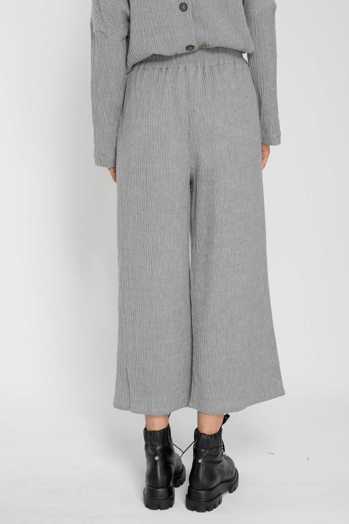 Crea Concept Geniş Crop Gofre Pantolon-Libas Trendy Fashion Store
