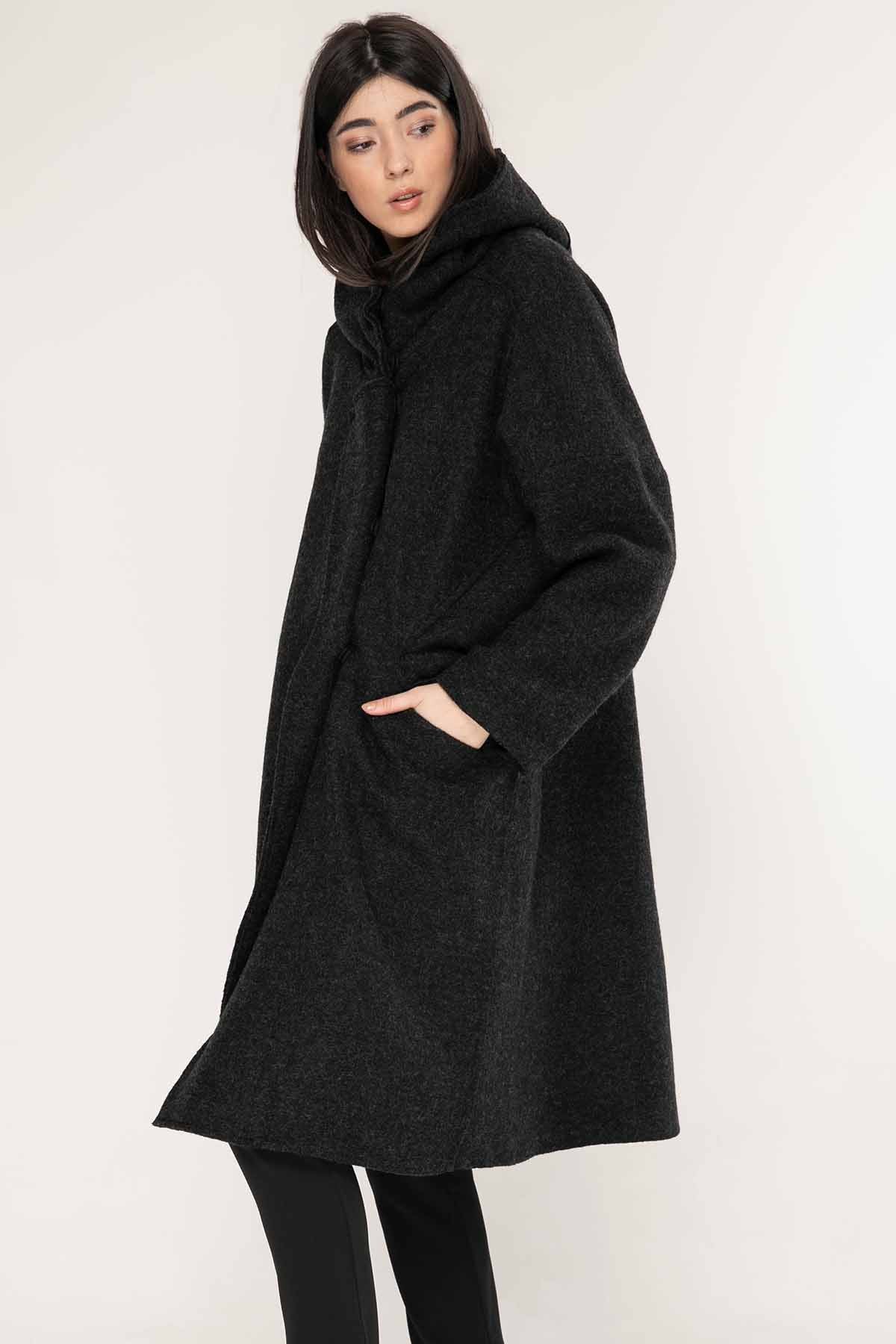 Crea Concept Yün Oversize Kaban-Libas Trendy Fashion Store