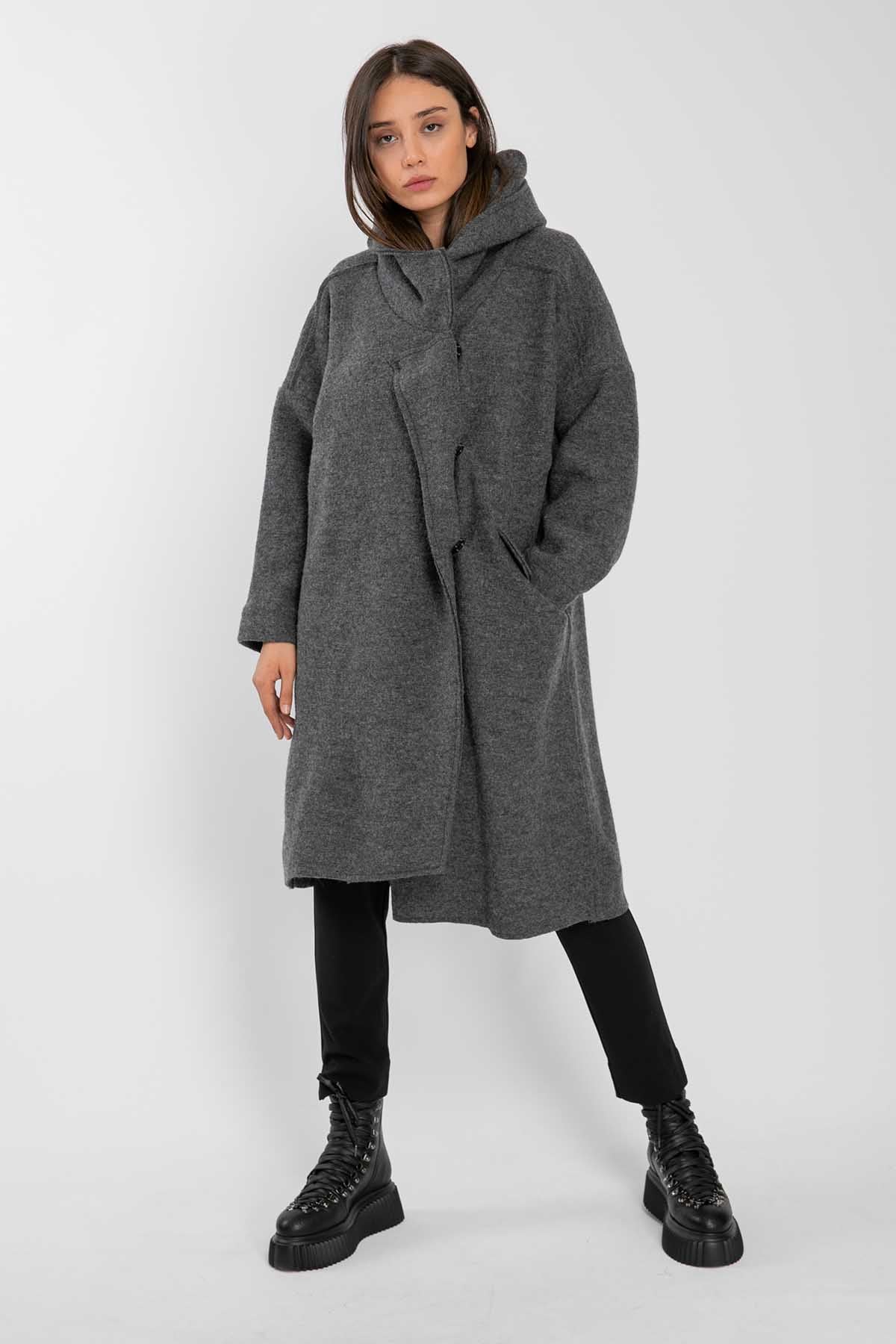 Crea Concept Oversize Yün Kaban-Libas Trendy Fashion Store