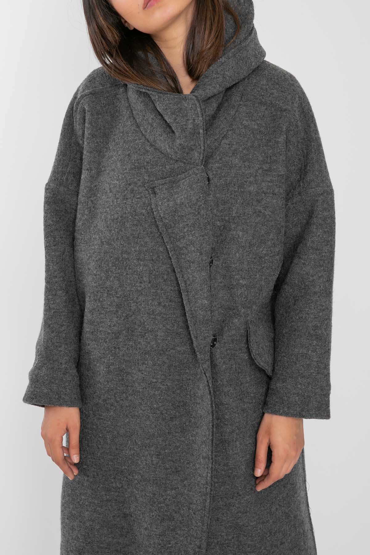 Crea Concept Oversize Yün Kaban-Libas Trendy Fashion Store