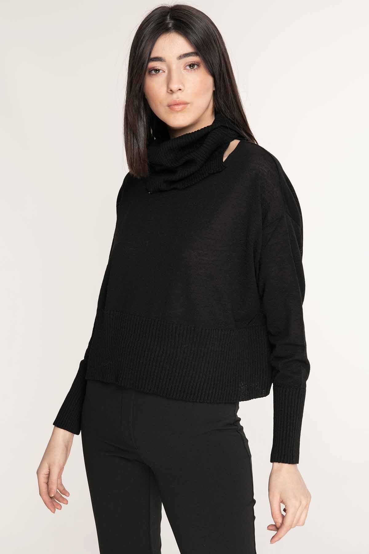 Crea Concept Yaka Aksesuarlı Triko-Libas Trendy Fashion Store