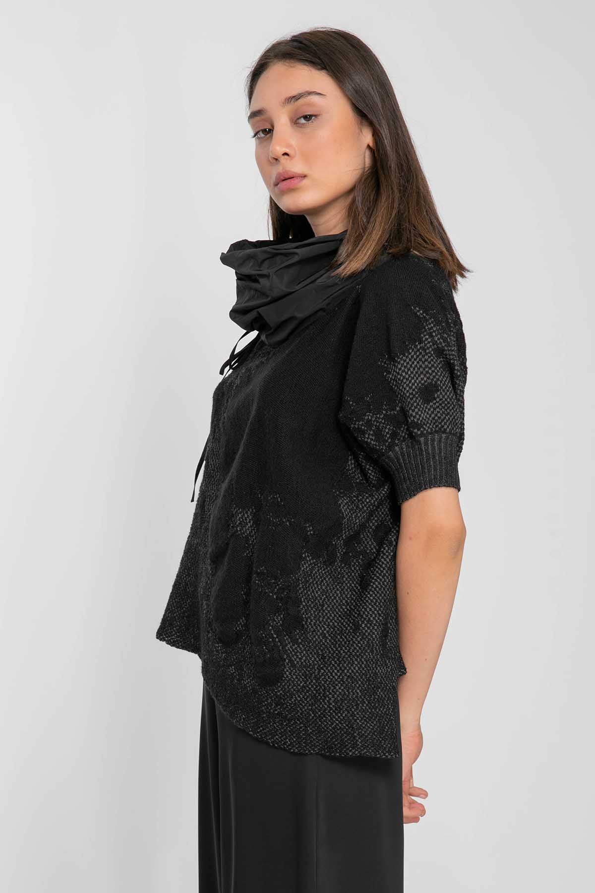 Crea Concept Büzgülü Şal Yaka Triko-Libas Trendy Fashion Store