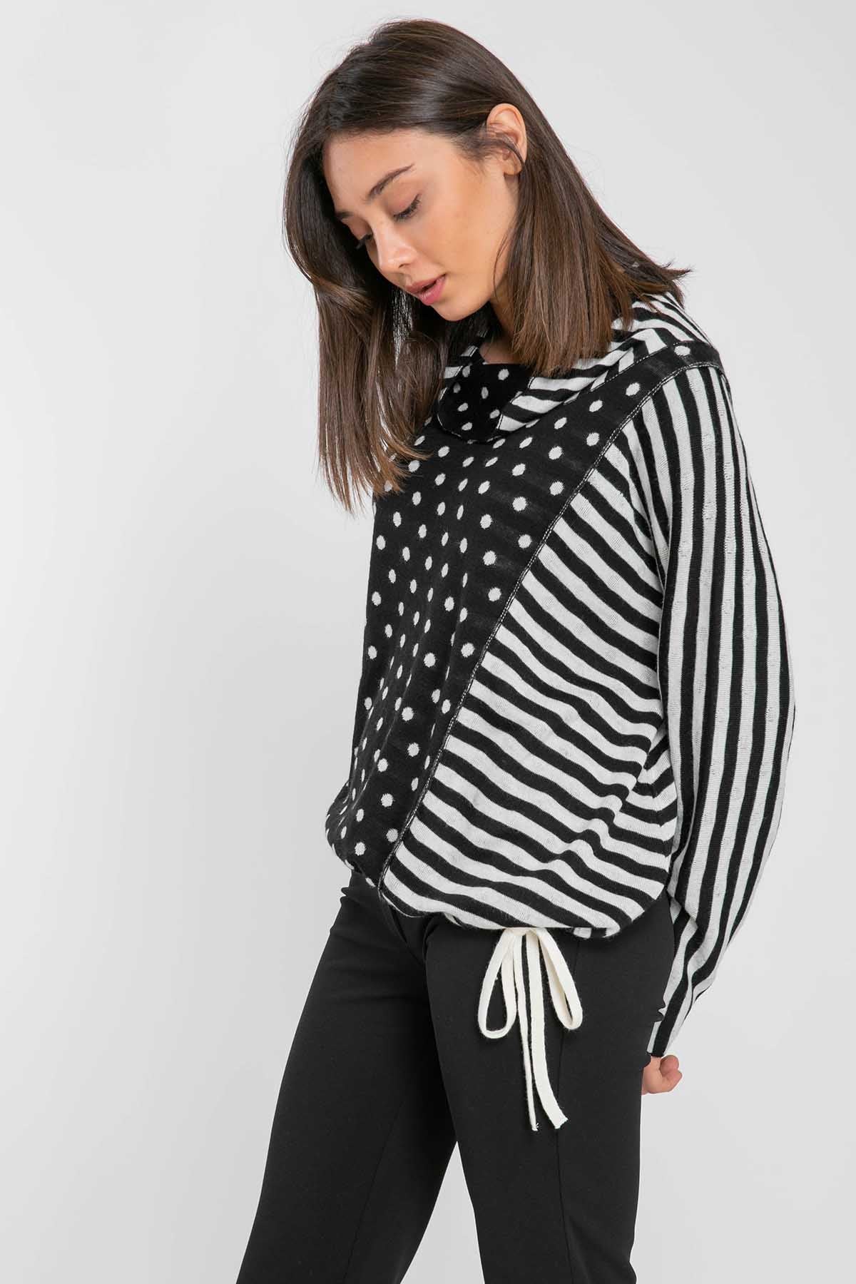 Crea Concept Şal Yaka Belden Büzgülü Triko-Libas Trendy Fashion Store