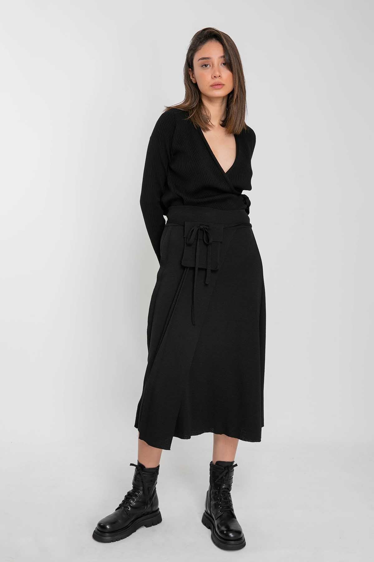 Crea Concept Kemerli Midi Etek-Libas Trendy Fashion Store