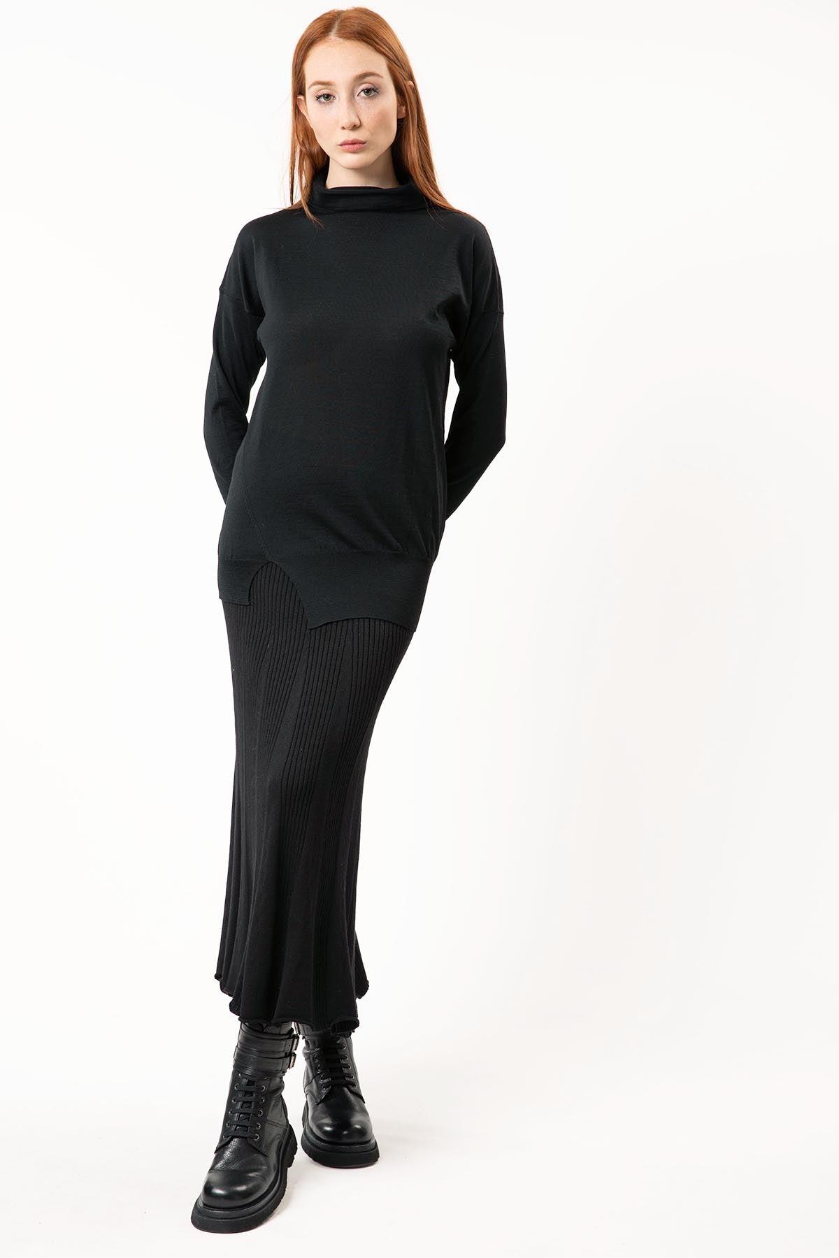 Crea Concept Piliseli Yün Etek-Libas Trendy Fashion Store