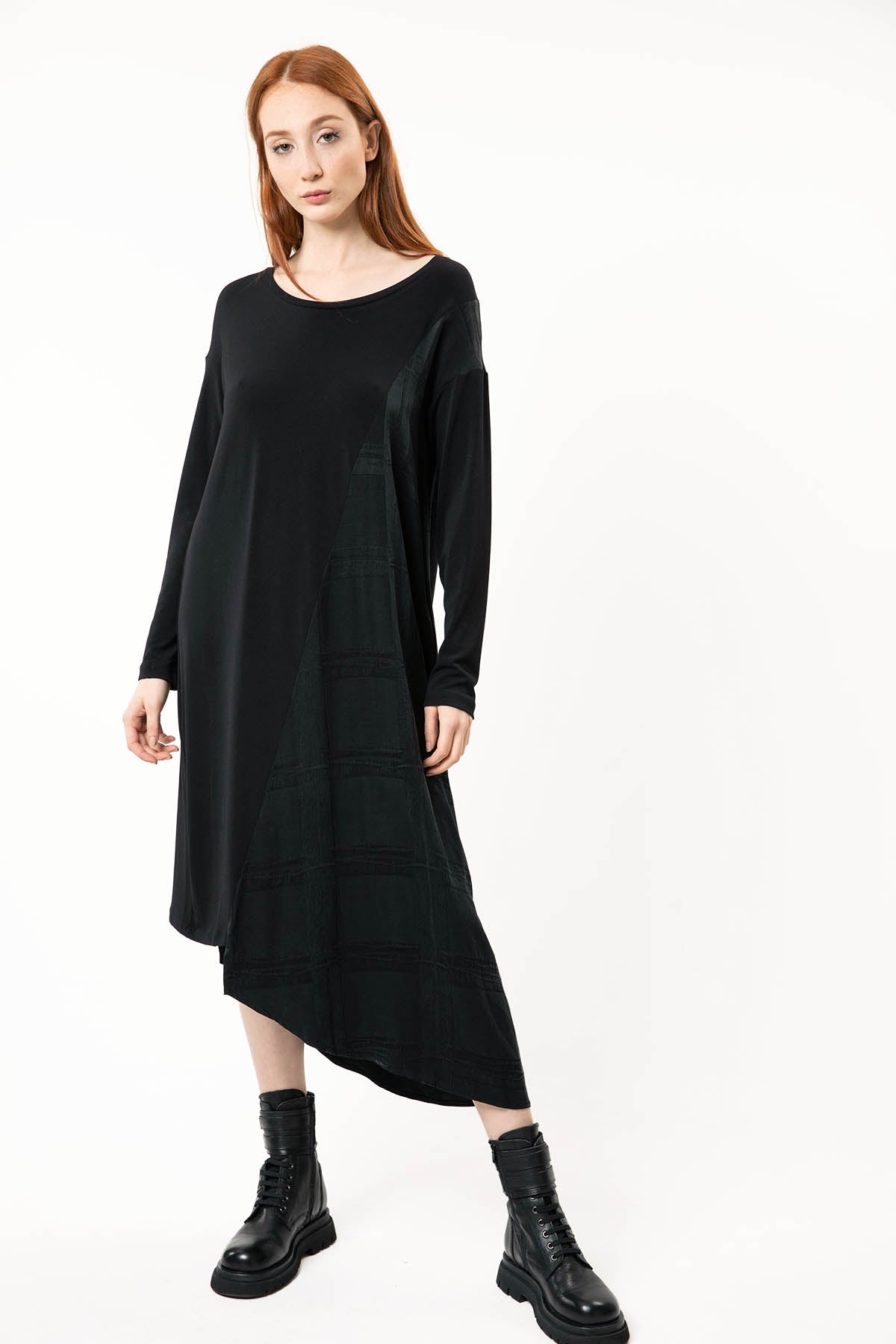 Crea Concept Ekose Detaylı Elbise-Libas Trendy Fashion Store