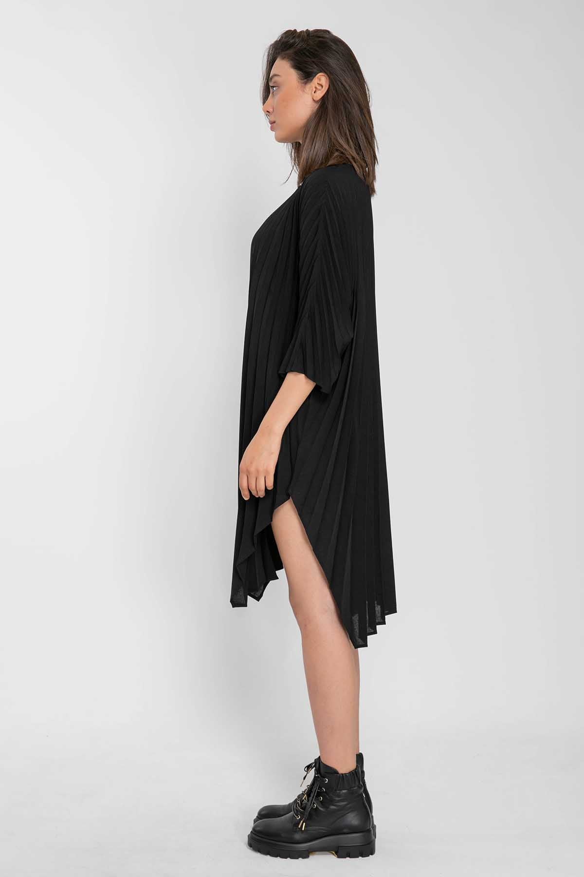 Crea Concept Pileli Yırtmaçlı Elbise-Libas Trendy Fashion Store