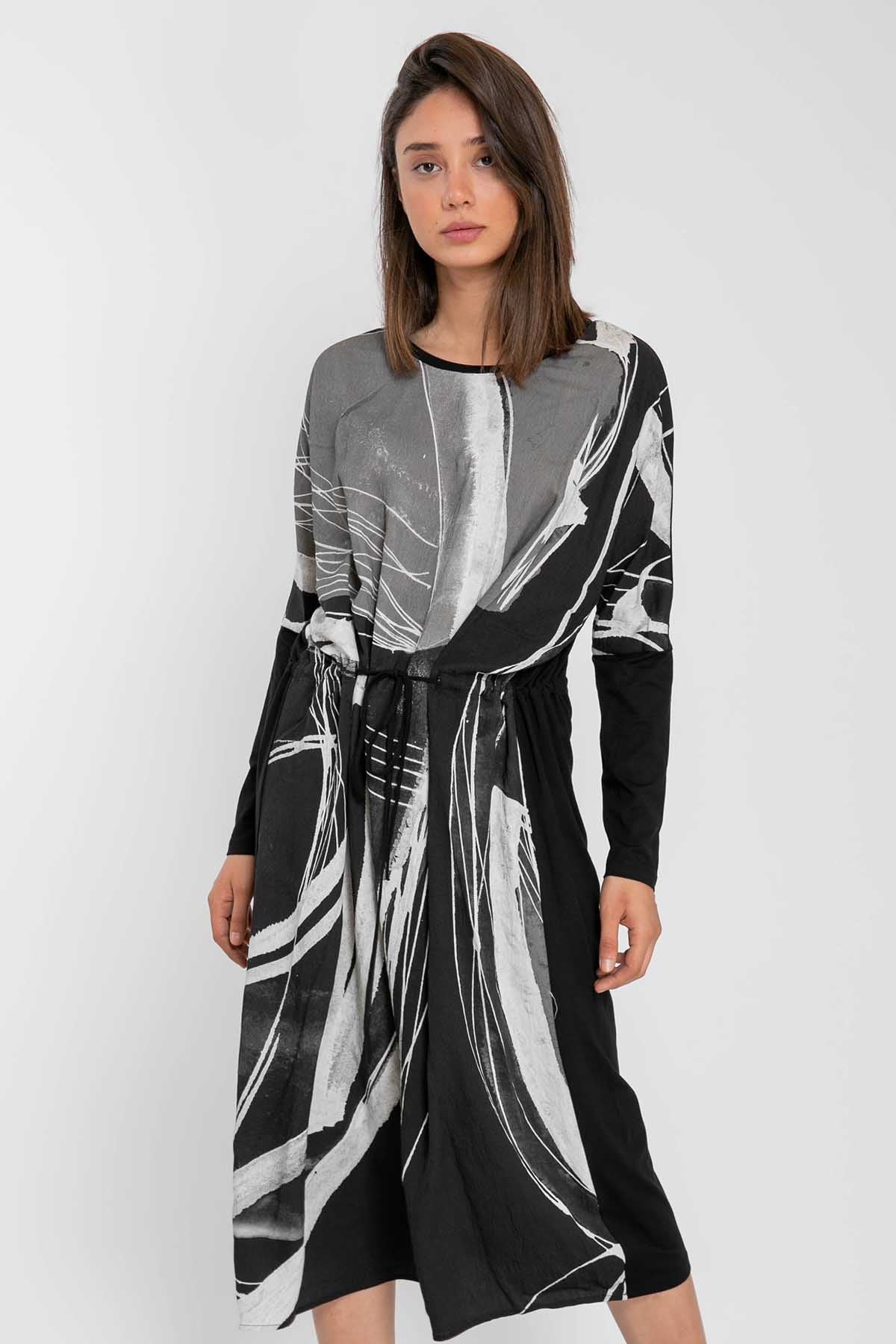 Crea Concept Belden Büzgülü Elbise-Libas Trendy Fashion Store