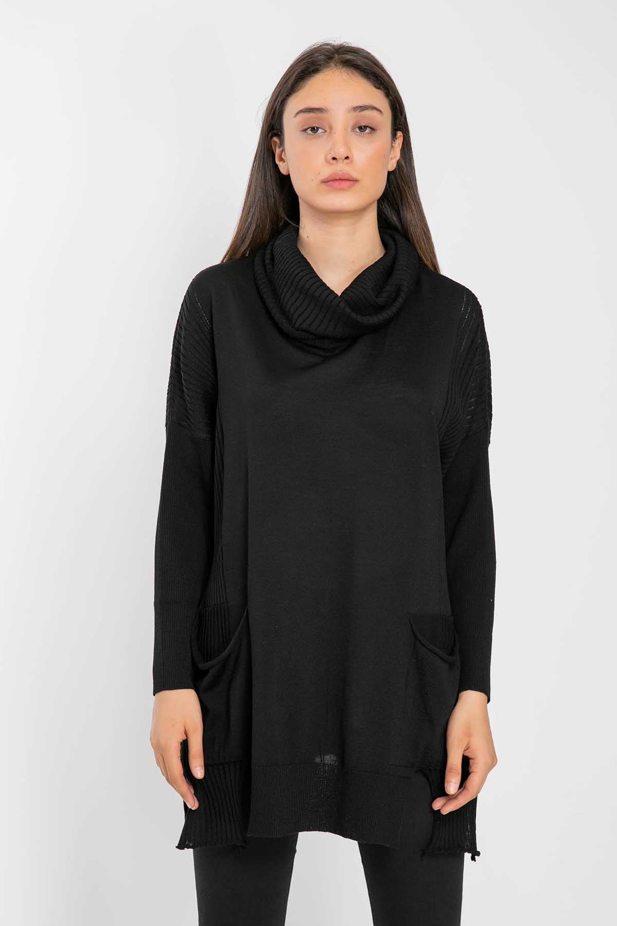 Crea Concept Şal Yaka Düşük Omuz Triko-Libas Trendy Fashion Store