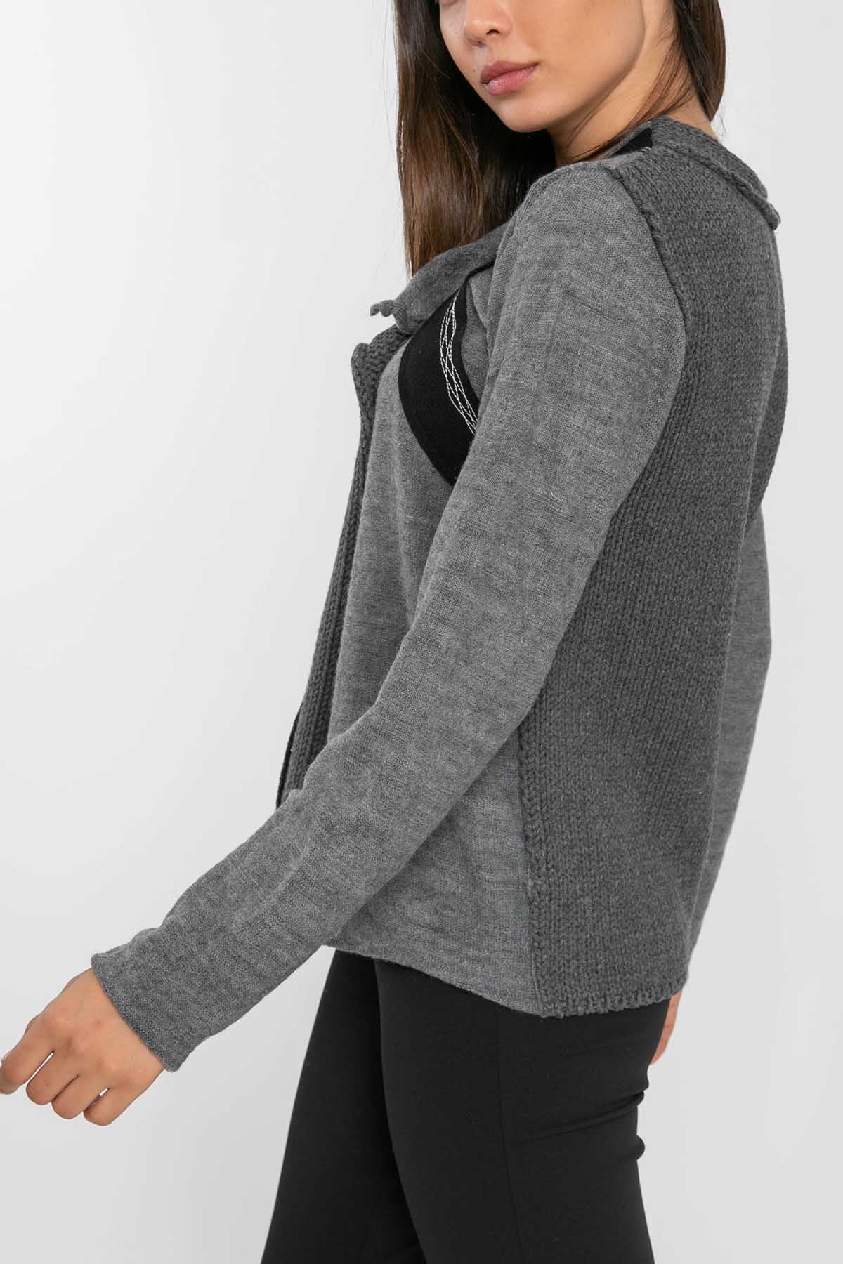 Crea Concept Patchwork Triko Ceket-Libas Trendy Fashion Store