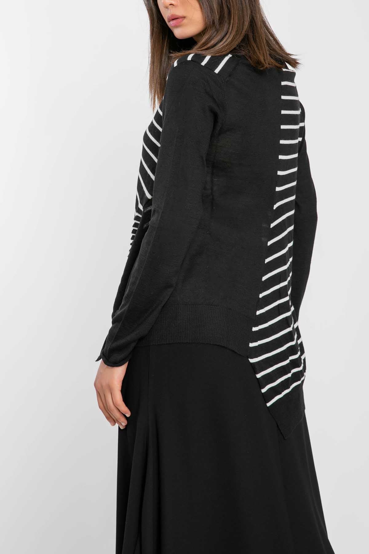 Crea Concept Çizgili Asimetrik Triko-Libas Trendy Fashion Store