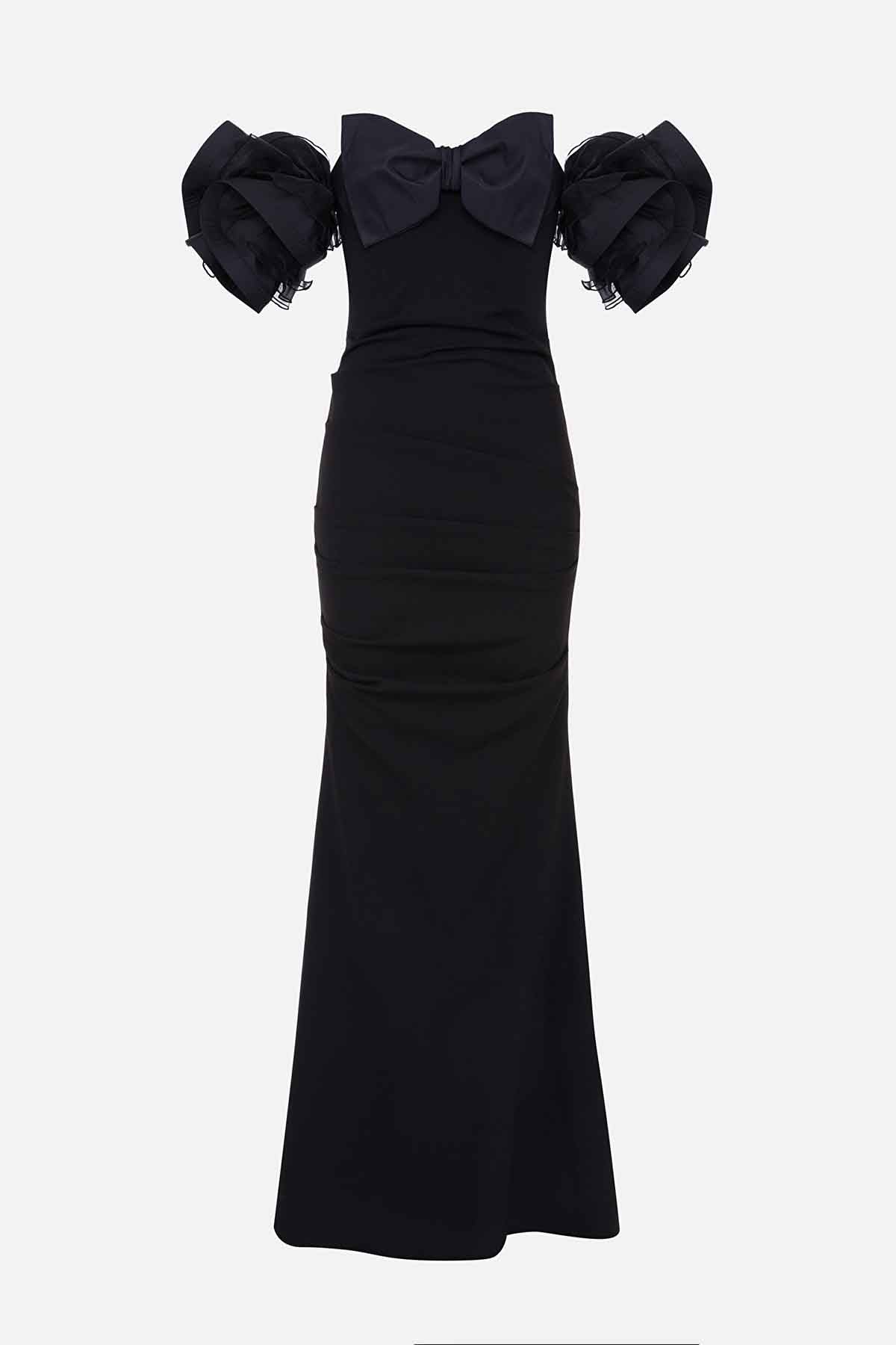 Elisabetta Franchi Volanlı Omuz Balık Elbise-Libas Trendy Fashion Store