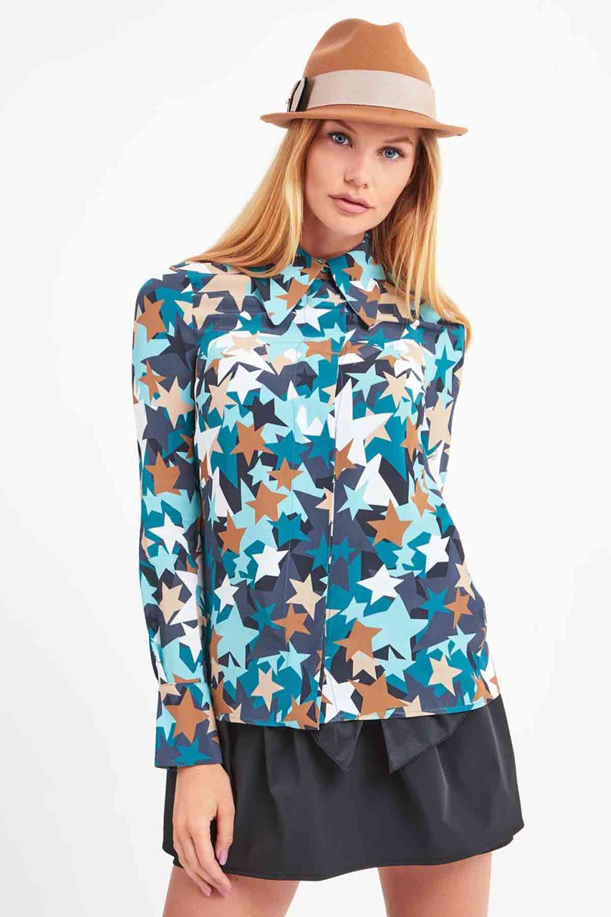 Elisabetta Franchi Yıldız Desenli Gömlek-Libas Trendy Fashion Store