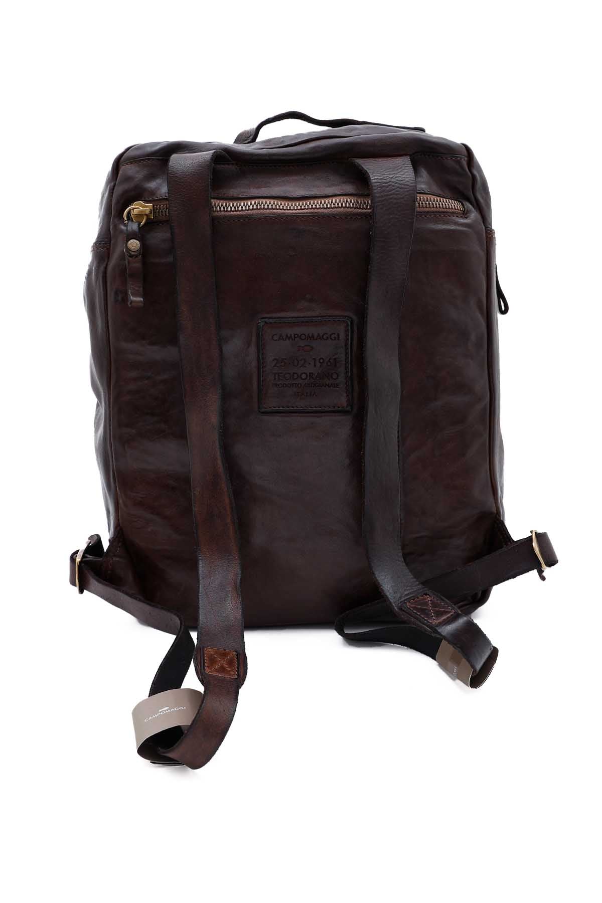 Campomaggi Çok Cepli Deri Sırt Çantası-Libas Trendy Fashion Store