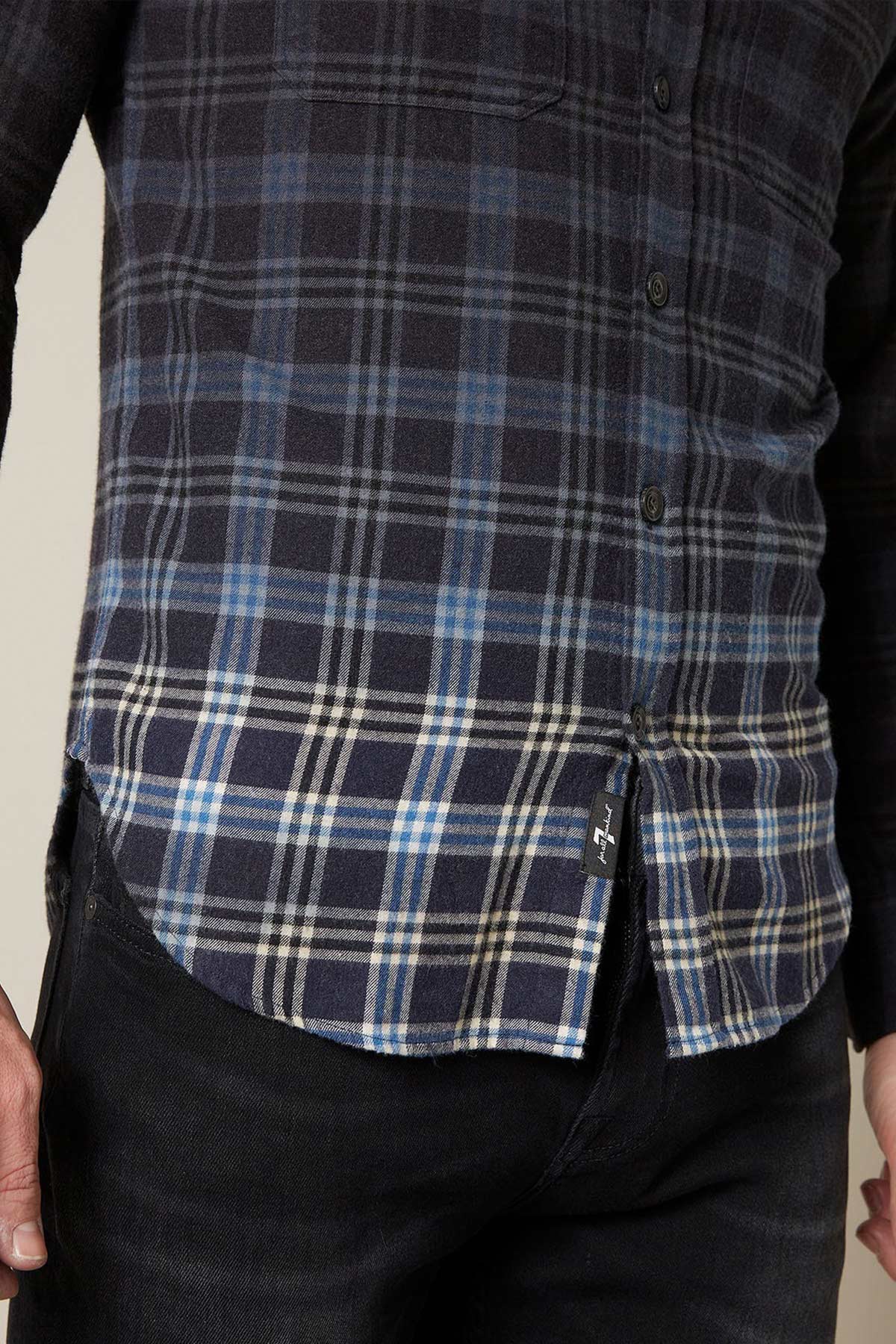 7 For All Mankind Ekoseli Slim Fit Gömlek-Libas Trendy Fashion Store