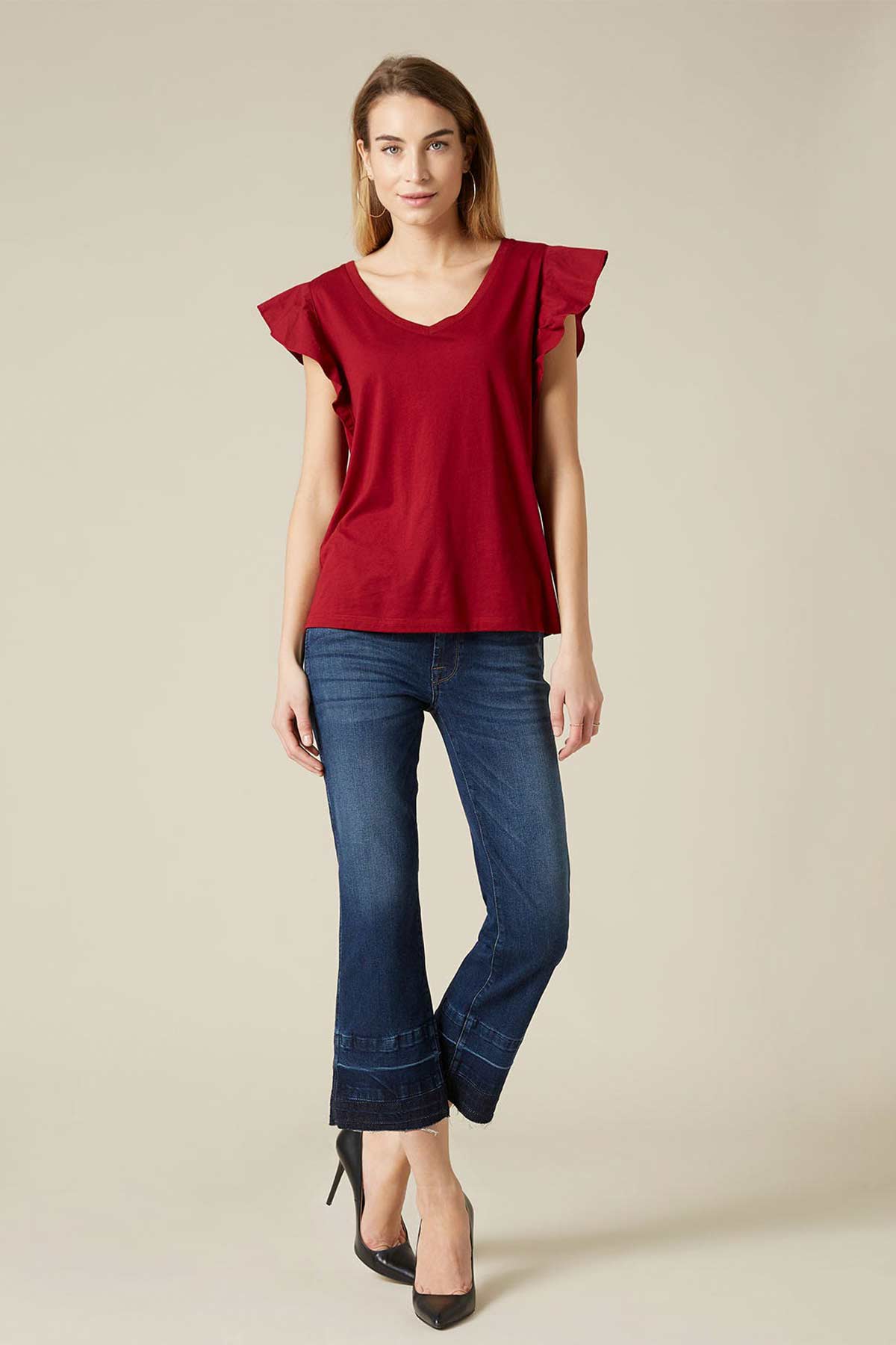 7 For All Mankind Cropped Boot Jeans-Libas Trendy Fashion Store