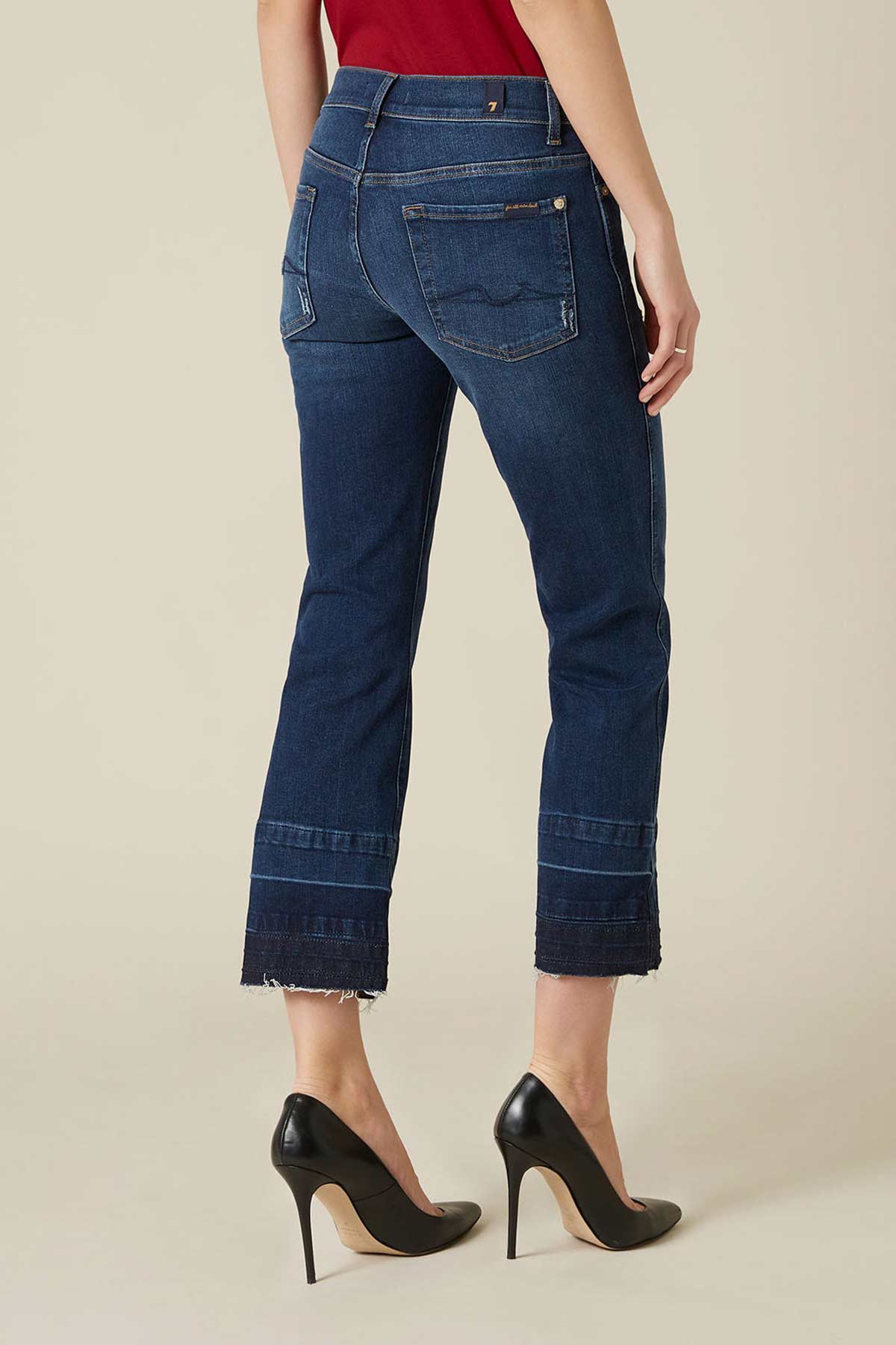 7 For All Mankind Cropped Boot Jeans-Libas Trendy Fashion Store