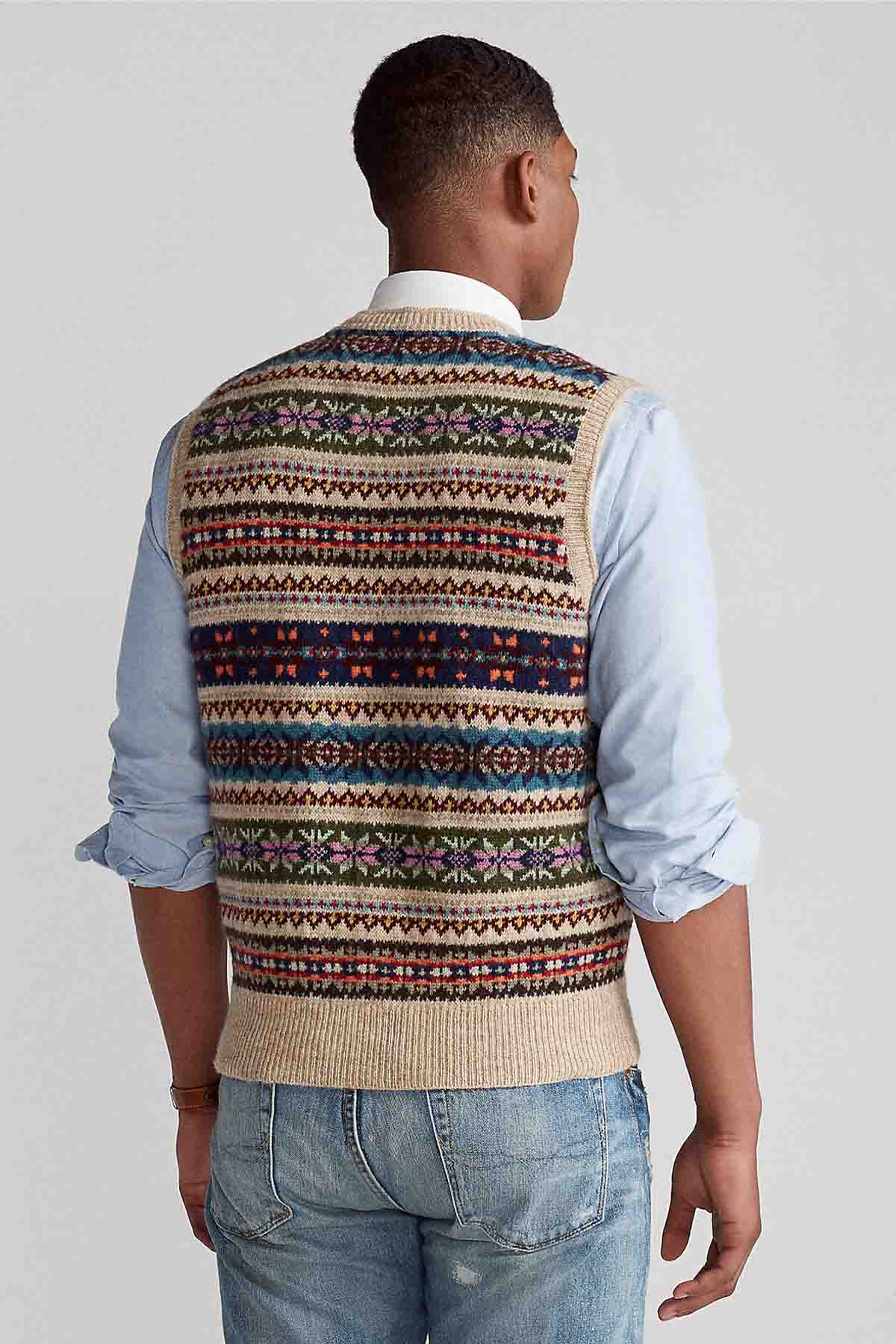 Polo Ralph Lauren Etnik Desenli Triko Yelek-Libas Trendy Fashion Store