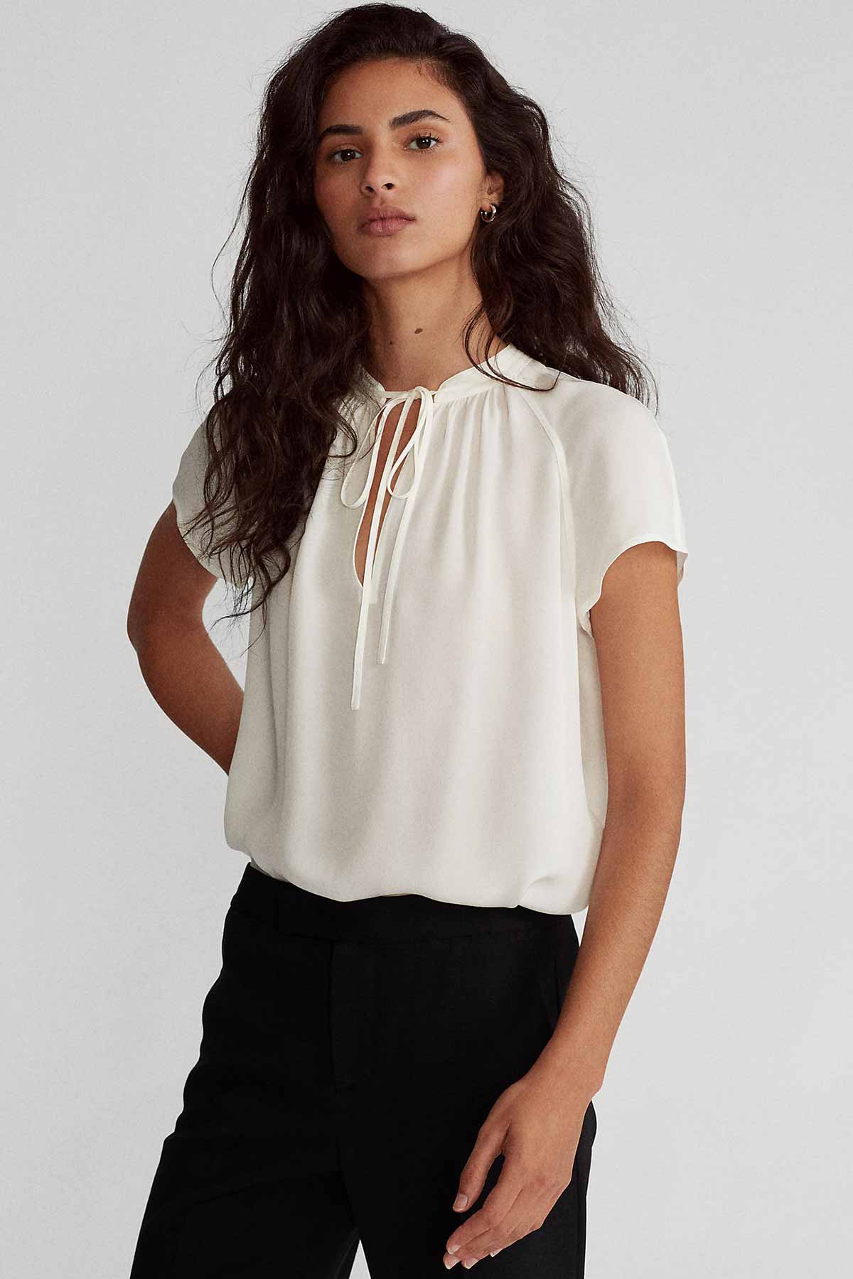 Polo Ralph Lauren Bağlamalı Yaka İpek Gömlek-Libas Trendy Fashion Store