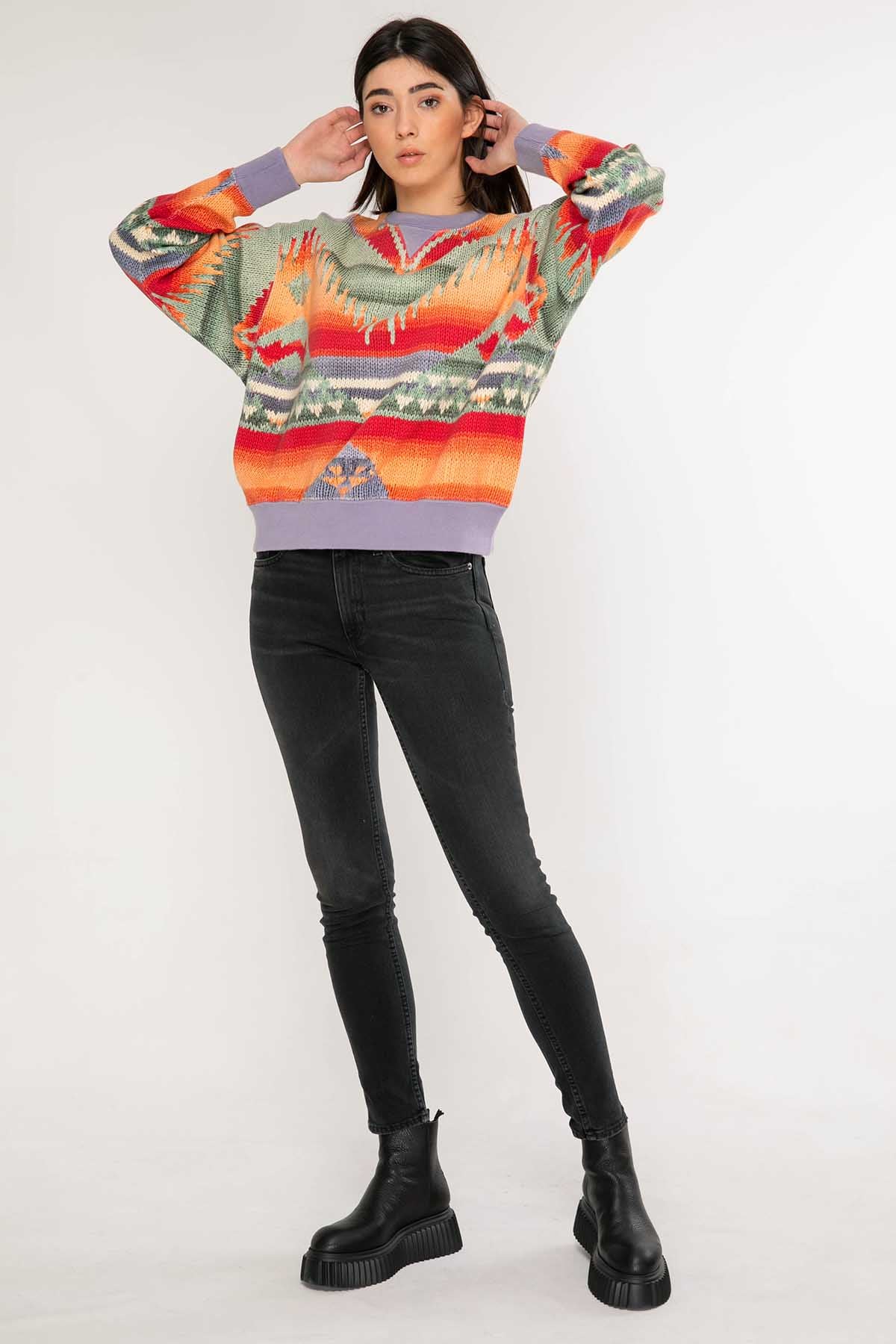 Polo Ralph Lauren Etnik Desenli Sweatshirt-Libas Trendy Fashion Store