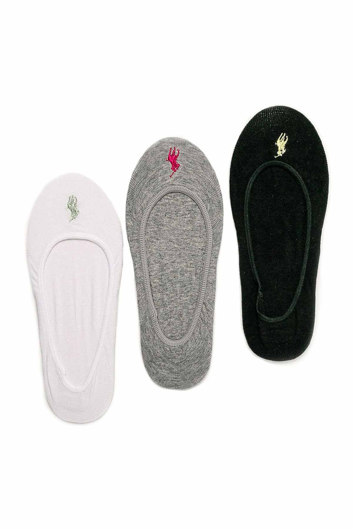 Polo Ralph Lauren Kadın 3'lü Paket Babet Çorap-Libas Trendy Fashion Store