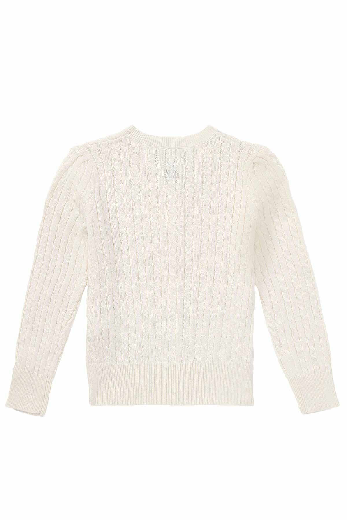 Polo Ralph Lauren 5-6.5 Yaş Kız Saç Örgü Triko Ceket-Libas Trendy Fashion Store