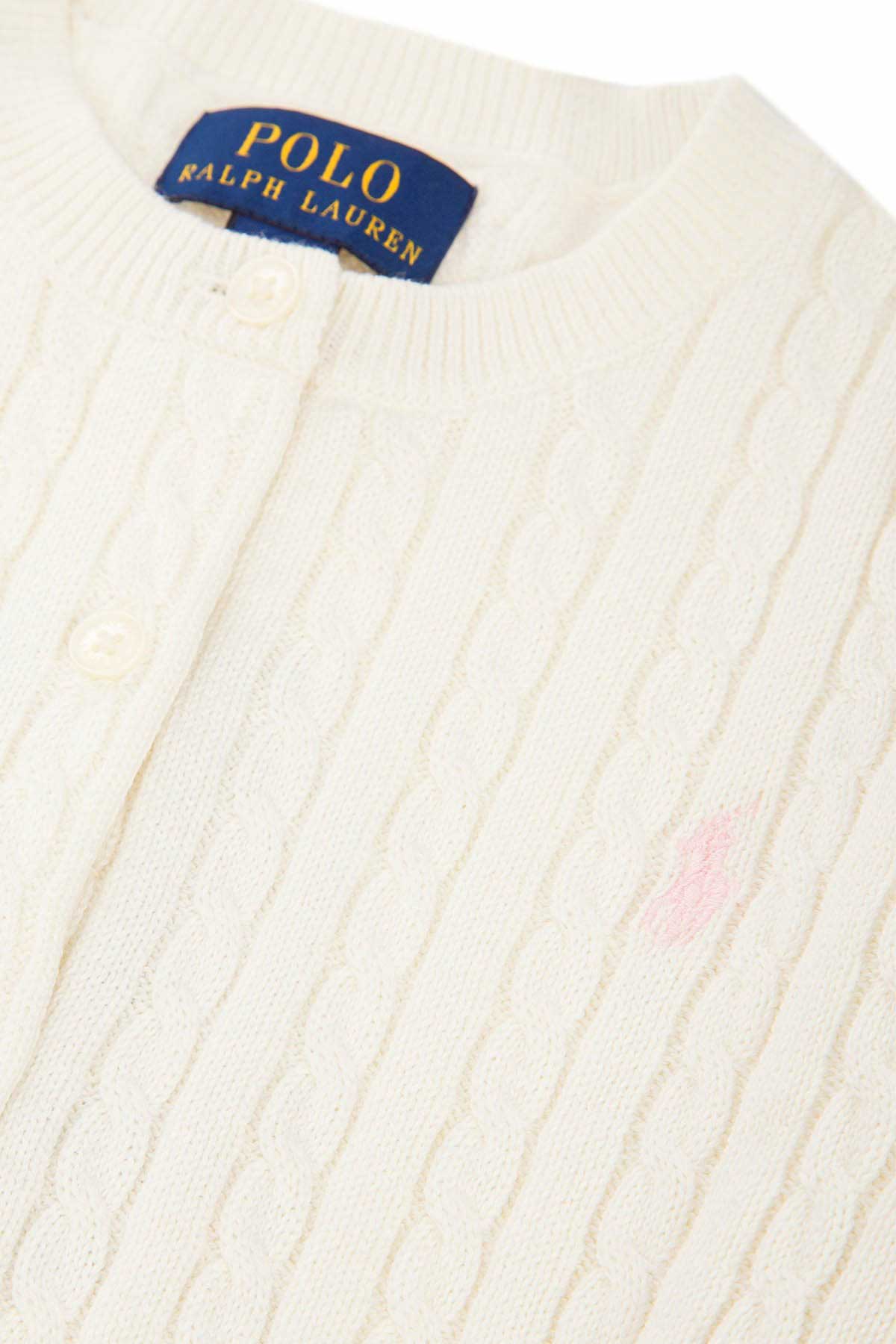 Polo Ralph Lauren 5-6.5 Yaş Kız Saç Örgü Triko Ceket-Libas Trendy Fashion Store