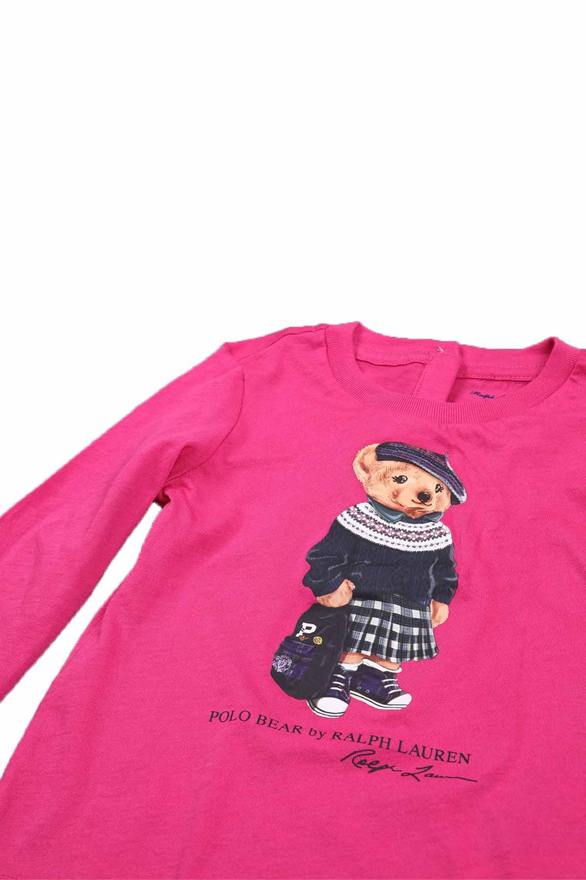 Polo Ralph Lauren 9-24 Ay Kız Polo Bear T-shirt-Libas Trendy Fashion Store