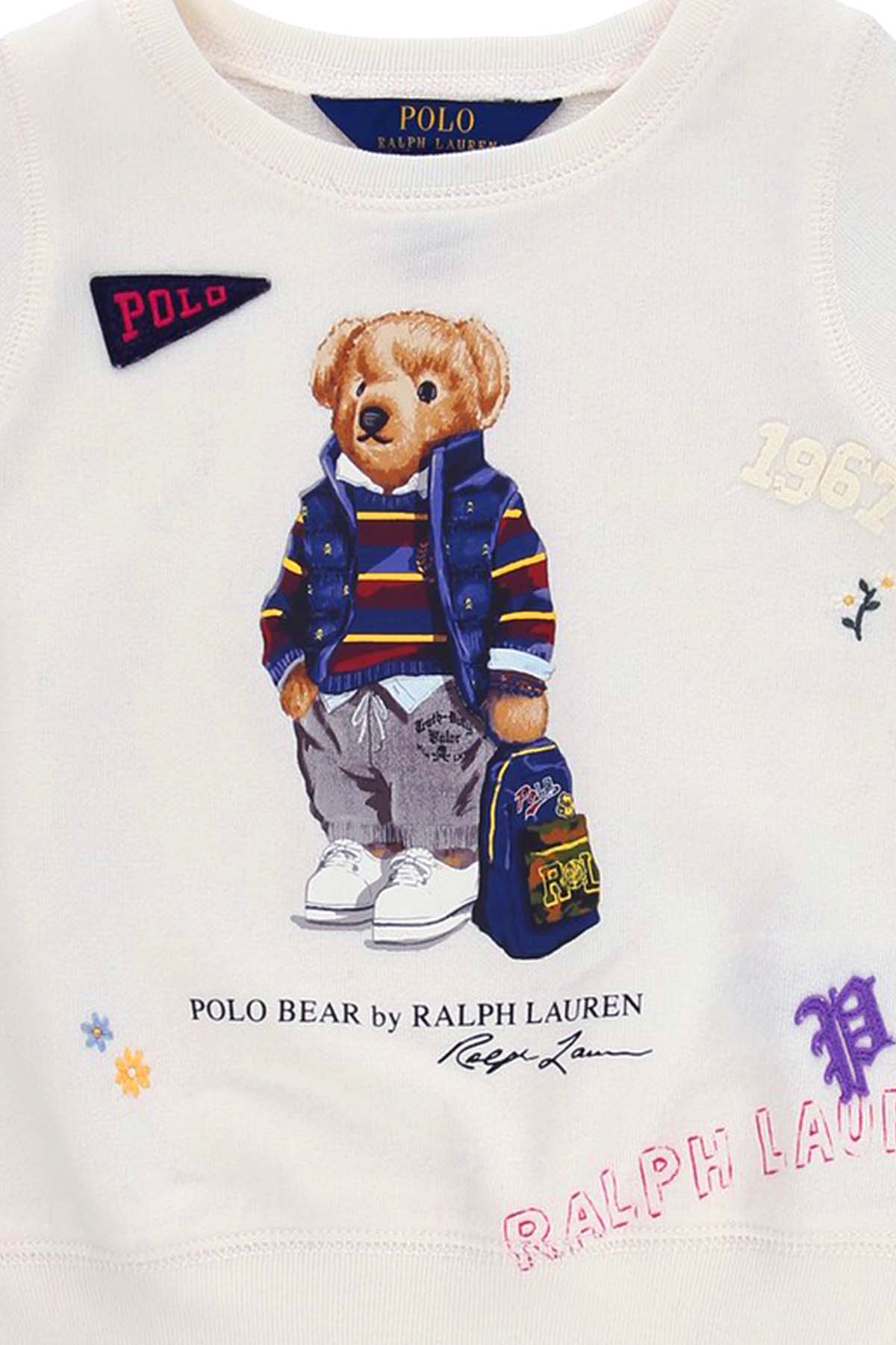 Polo Ralph Lauren 2-4 Yaş Polo Bear Kız Sweatshirt-Libas Trendy Fashion Store