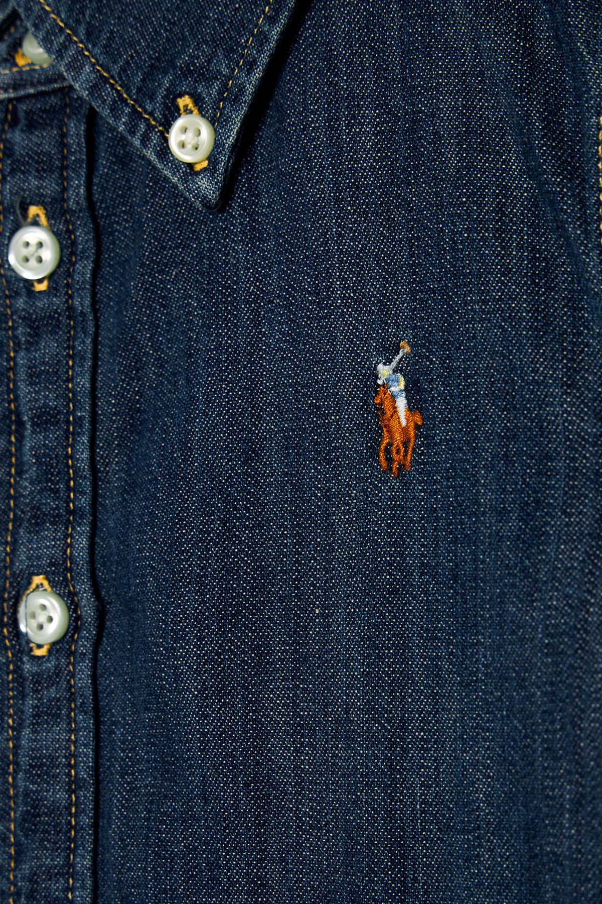 Polo Ralph Lauren 5-6.5 Yaş Kız Denim Elbise-Libas Trendy Fashion Store