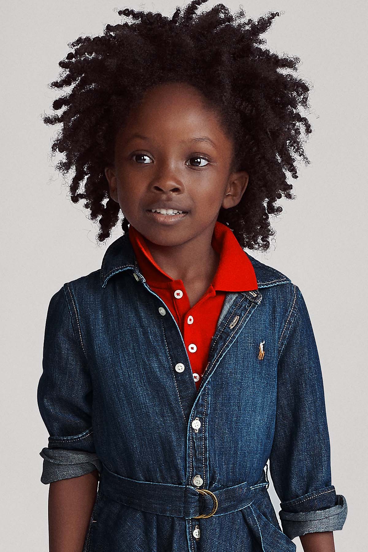 Polo Ralph Lauren 5-6.5 Yaş Kız Denim Elbise-Libas Trendy Fashion Store