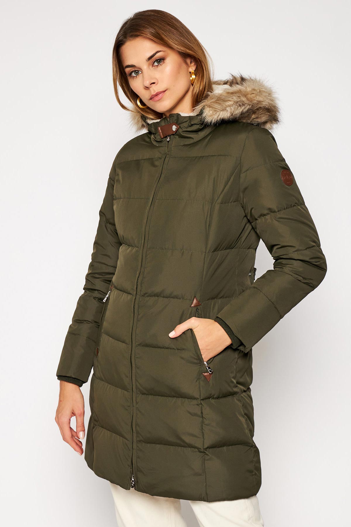 Polo Ralph Lauren Kürk Yaka Puffer Parka-Libas Trendy Fashion Store