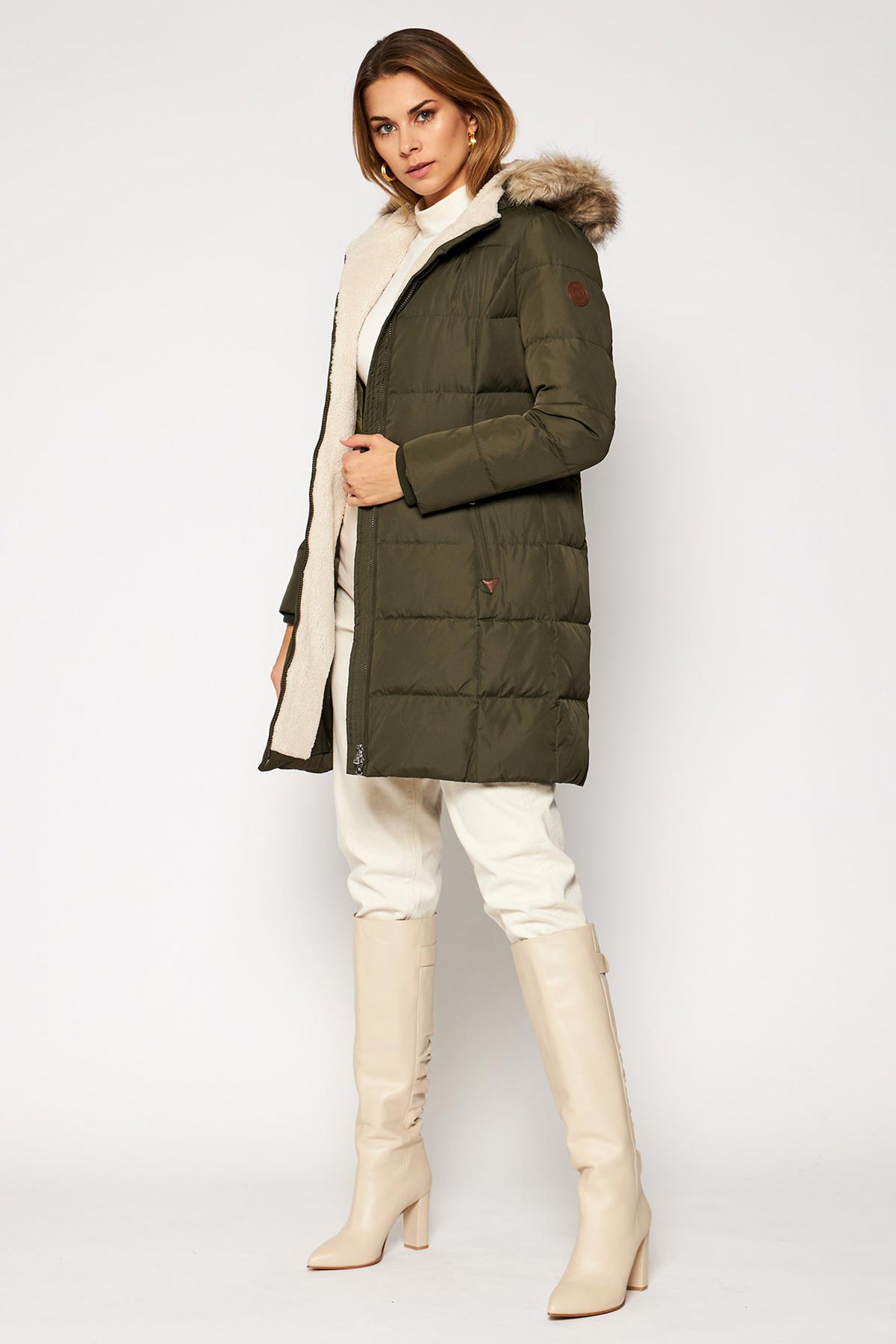 Polo Ralph Lauren Kürk Yaka Puffer Parka-Libas Trendy Fashion Store