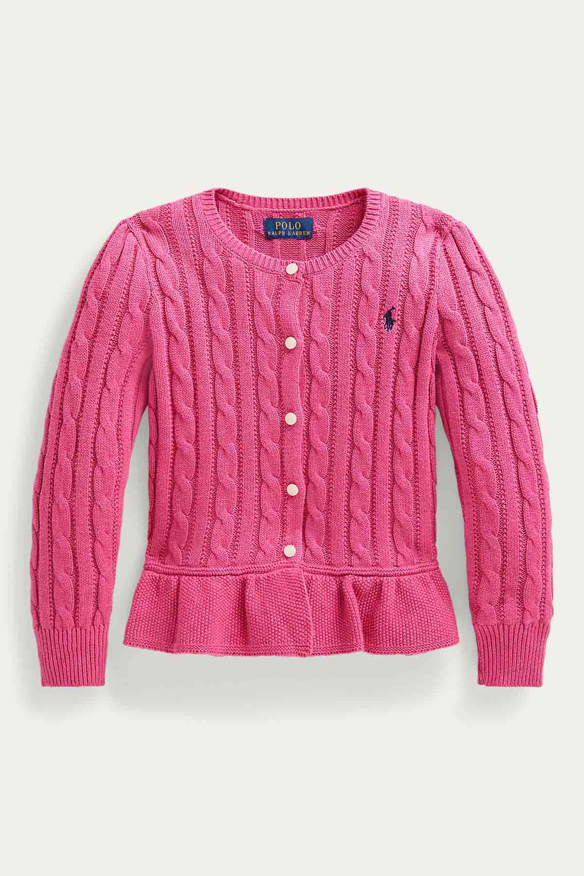 Polo Ralph Lauren 2-4 Yaş Kız Saç Örgü Triko Ceket-Libas Trendy Fashion Store