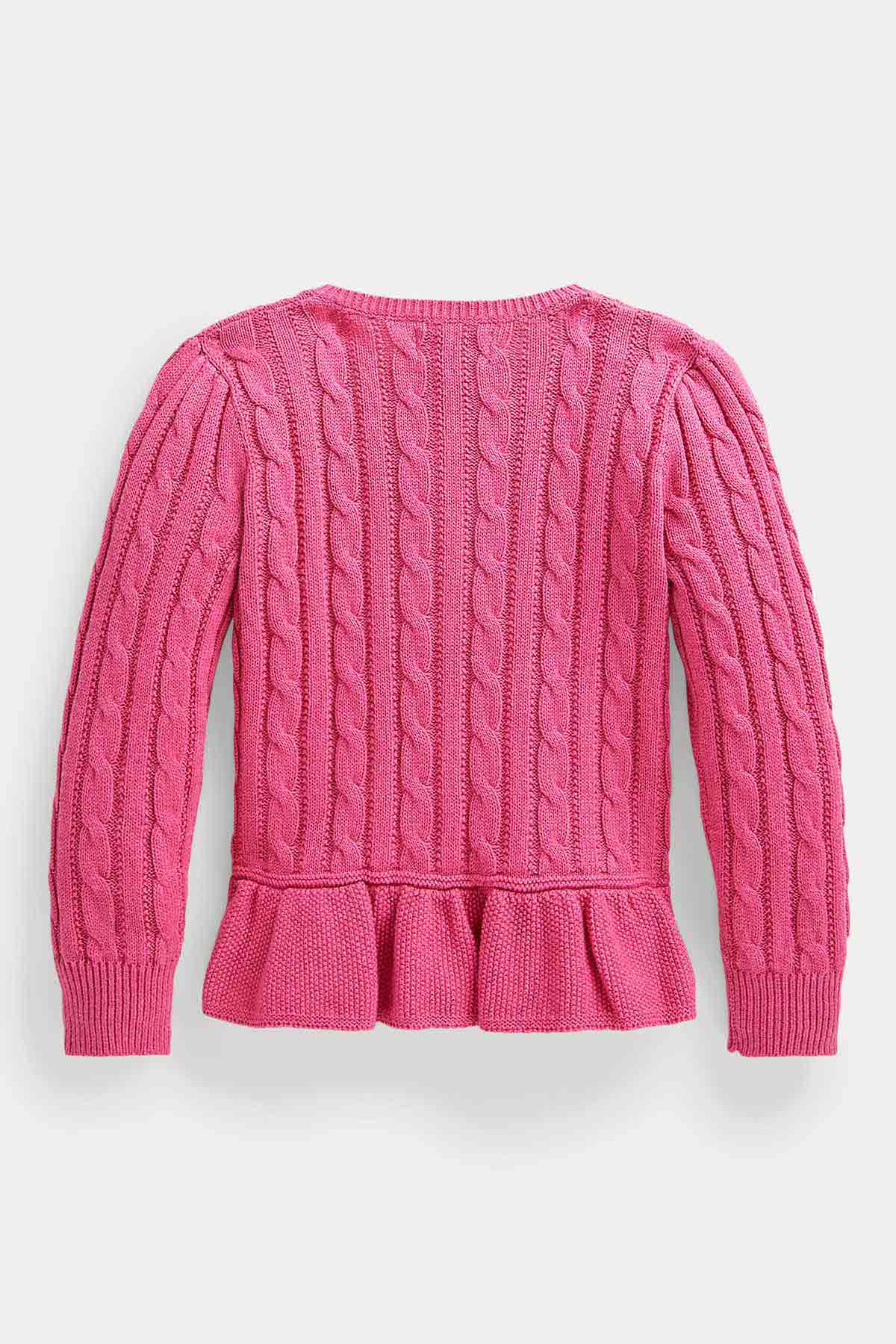 Polo Ralph Lauren 2-4 Yaş Kız Saç Örgü Triko Ceket-Libas Trendy Fashion Store