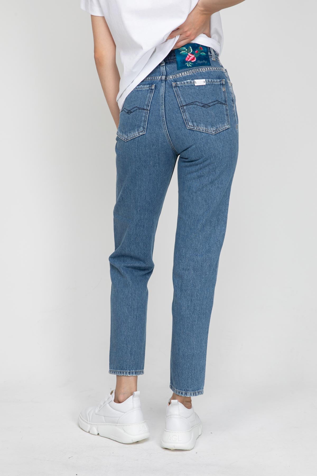 Replay Kıley High Waist Tapered Fit Jeans-Libas Trendy Fashion Store