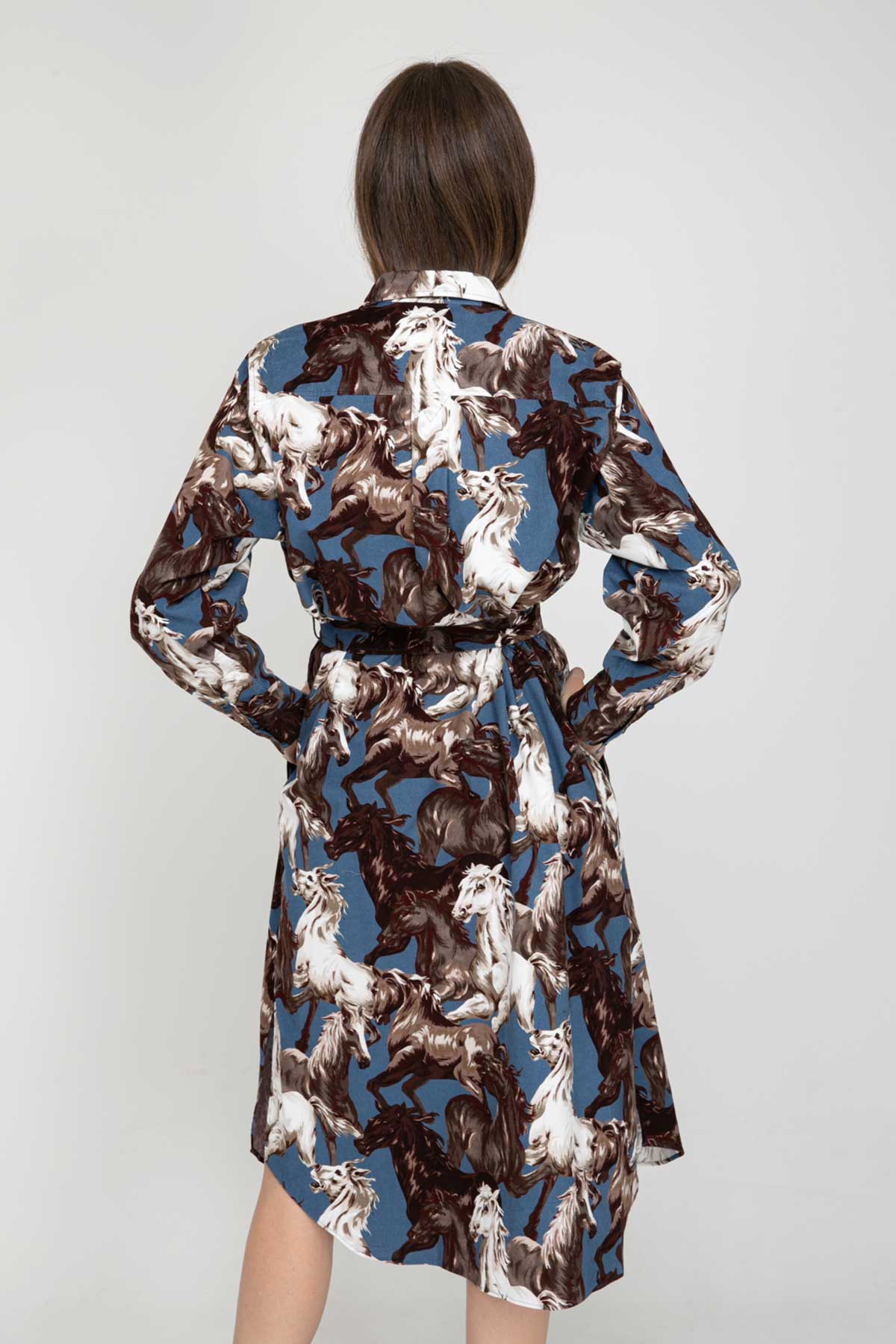 Kenzo Horses Gömlek Elbise-Libas Trendy Fashion Store