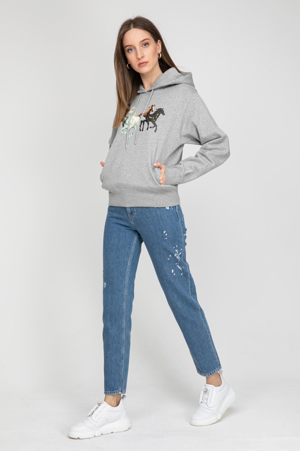 Kenzo Horses Kapüşonlu Sweatshirt-Libas Trendy Fashion Store