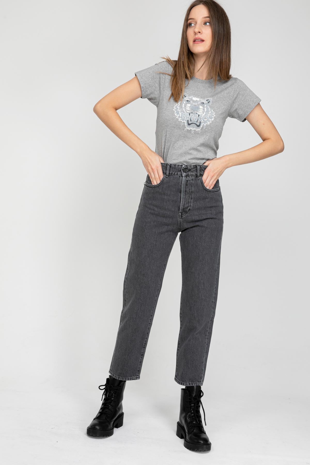 Kenzo Slim Fit Kaplan Logolu T-shirt-Libas Trendy Fashion Store