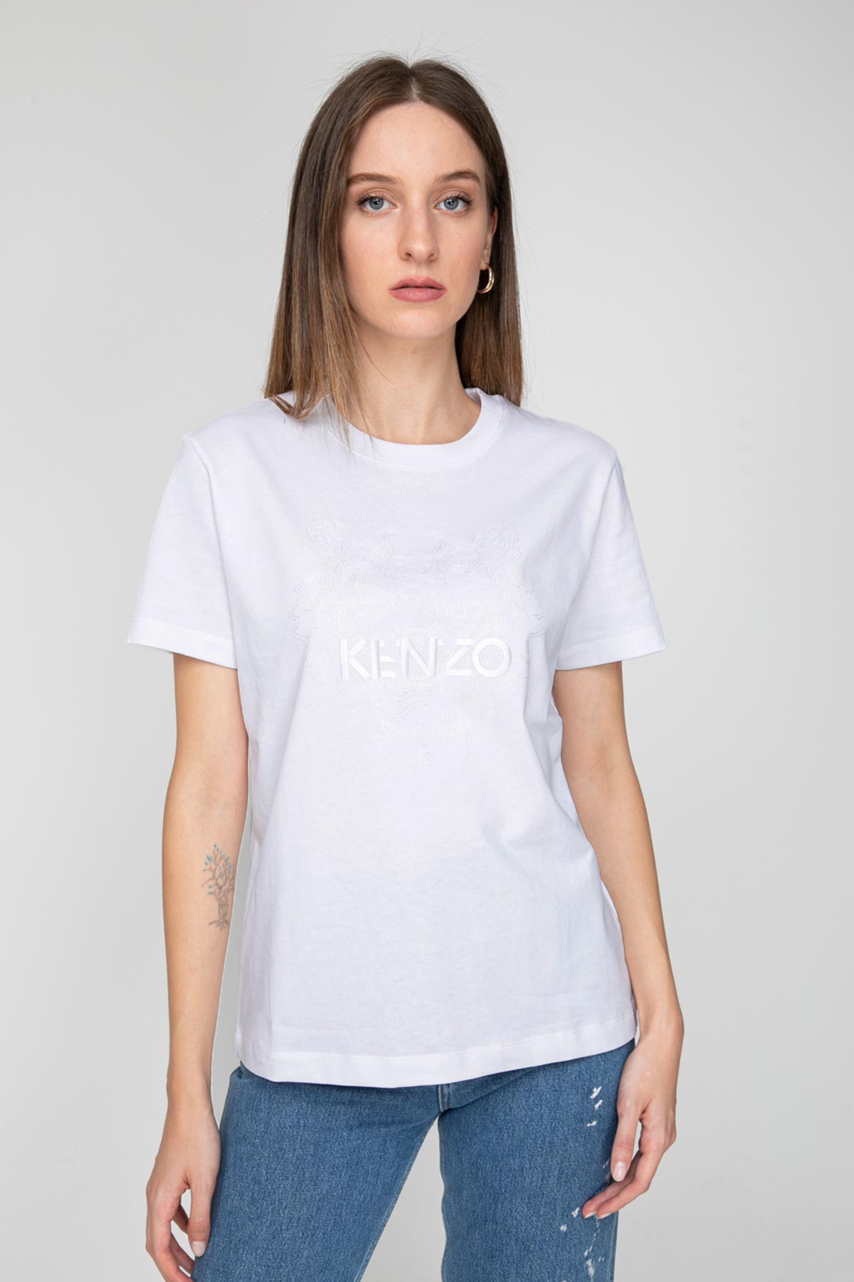 Kenzo Regular Fit Kaplan Logolu T-shirt-Libas Trendy Fashion Store