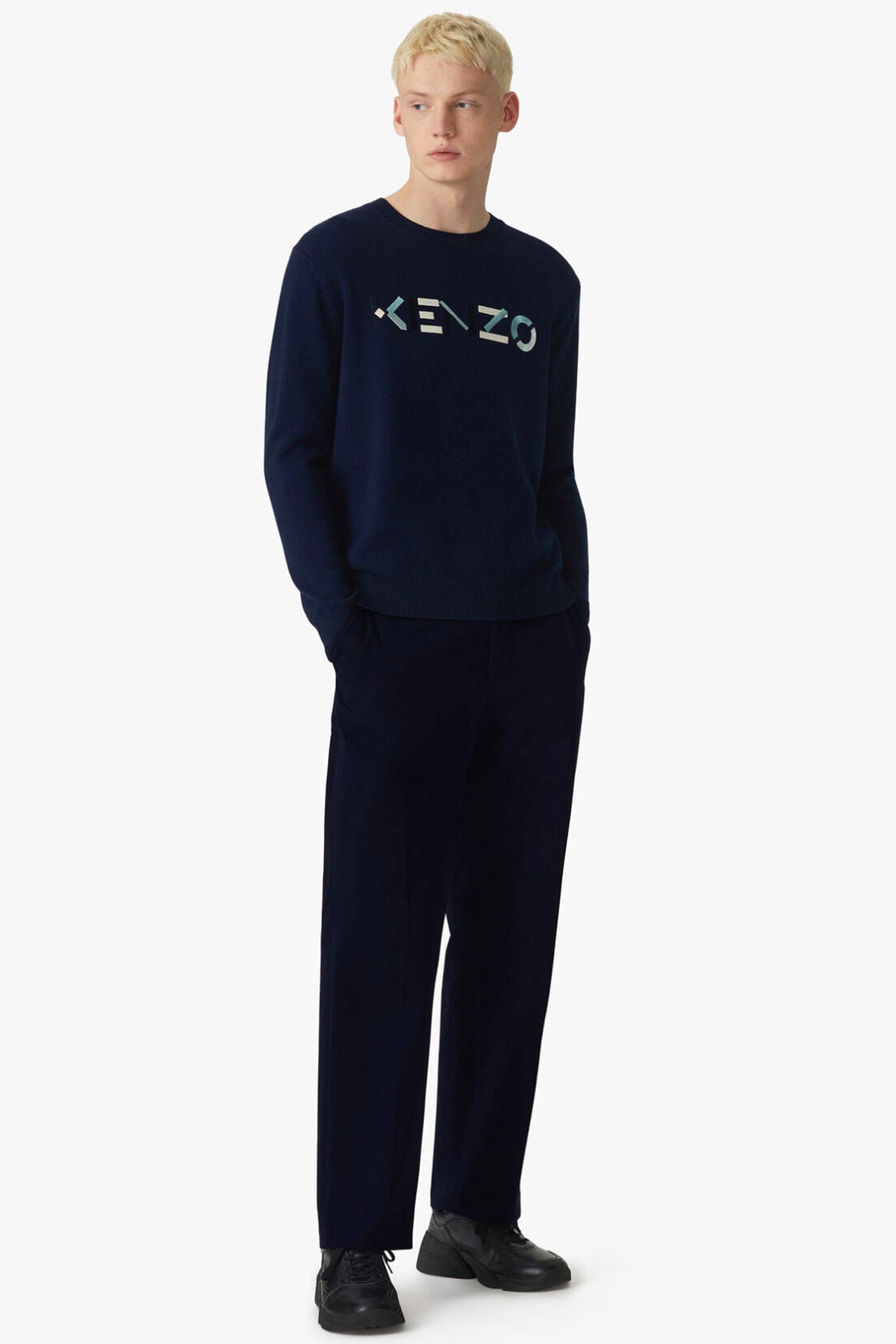 Kenzo Logo Yün Triko-Libas Trendy Fashion Store