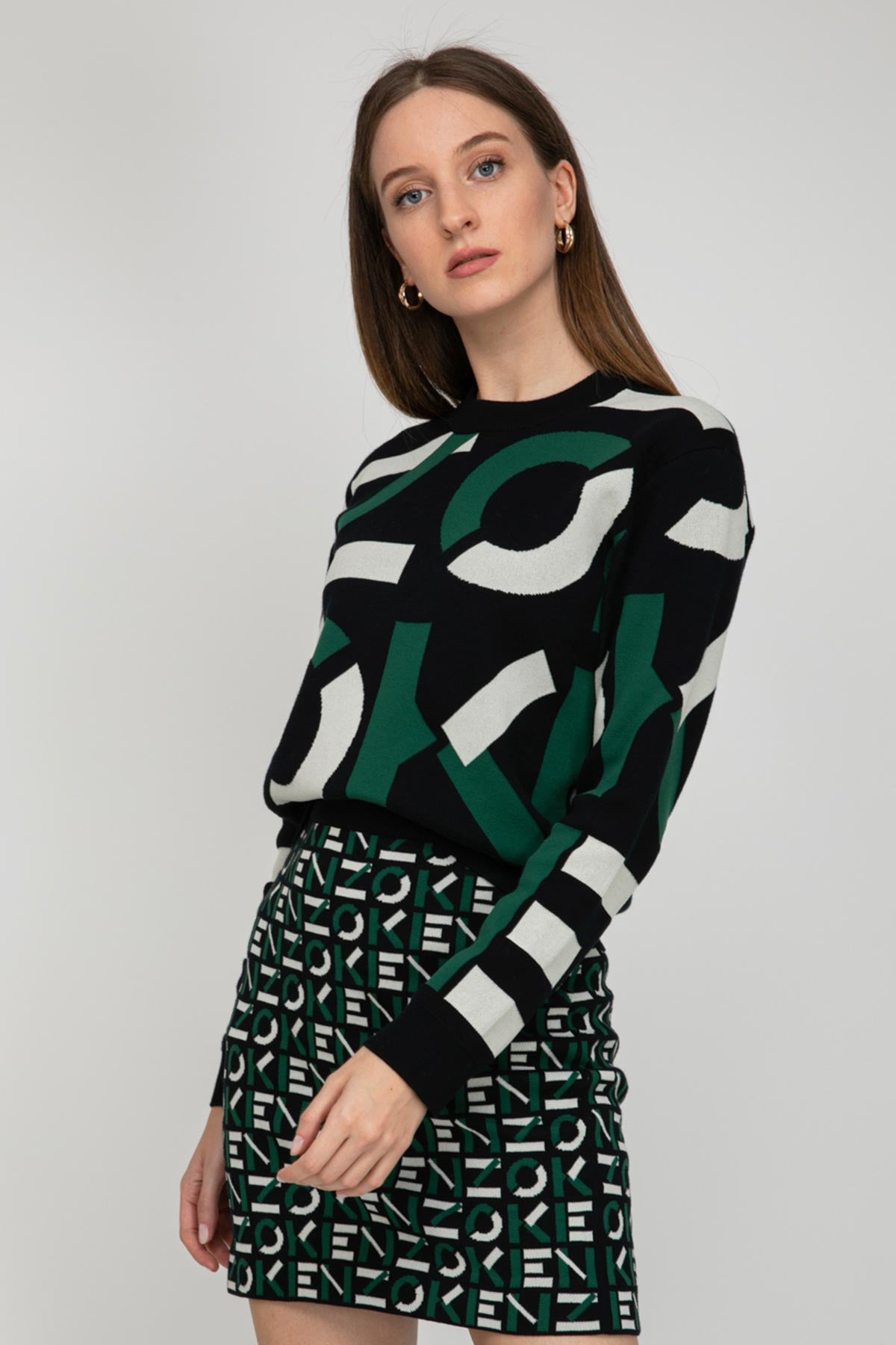 Kenzo Monogram Triko-Libas Trendy Fashion Store