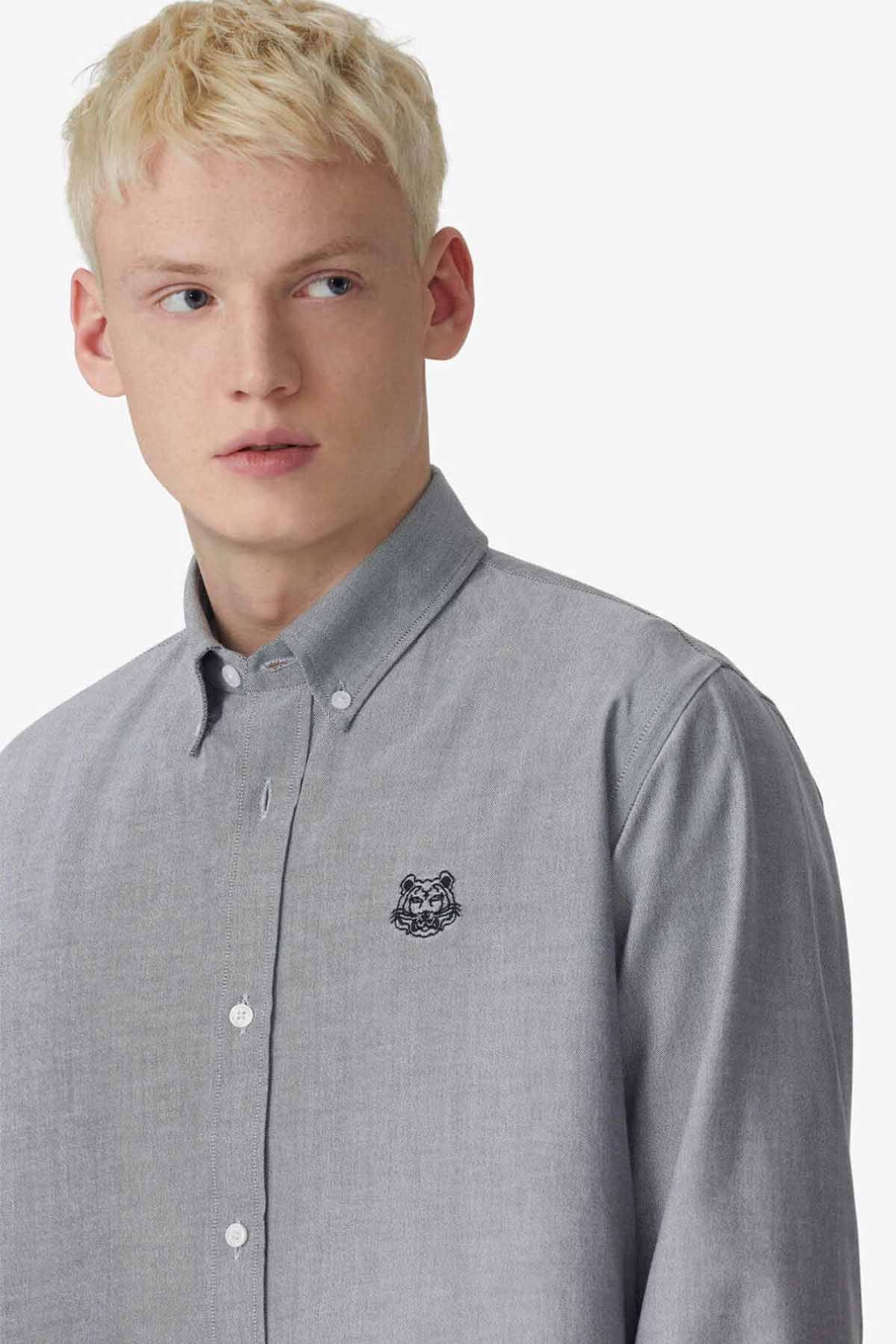 Kenzo Casual Fit Kaplan Logolu Düğmeli Yaka Gömlek-Libas Trendy Fashion Store