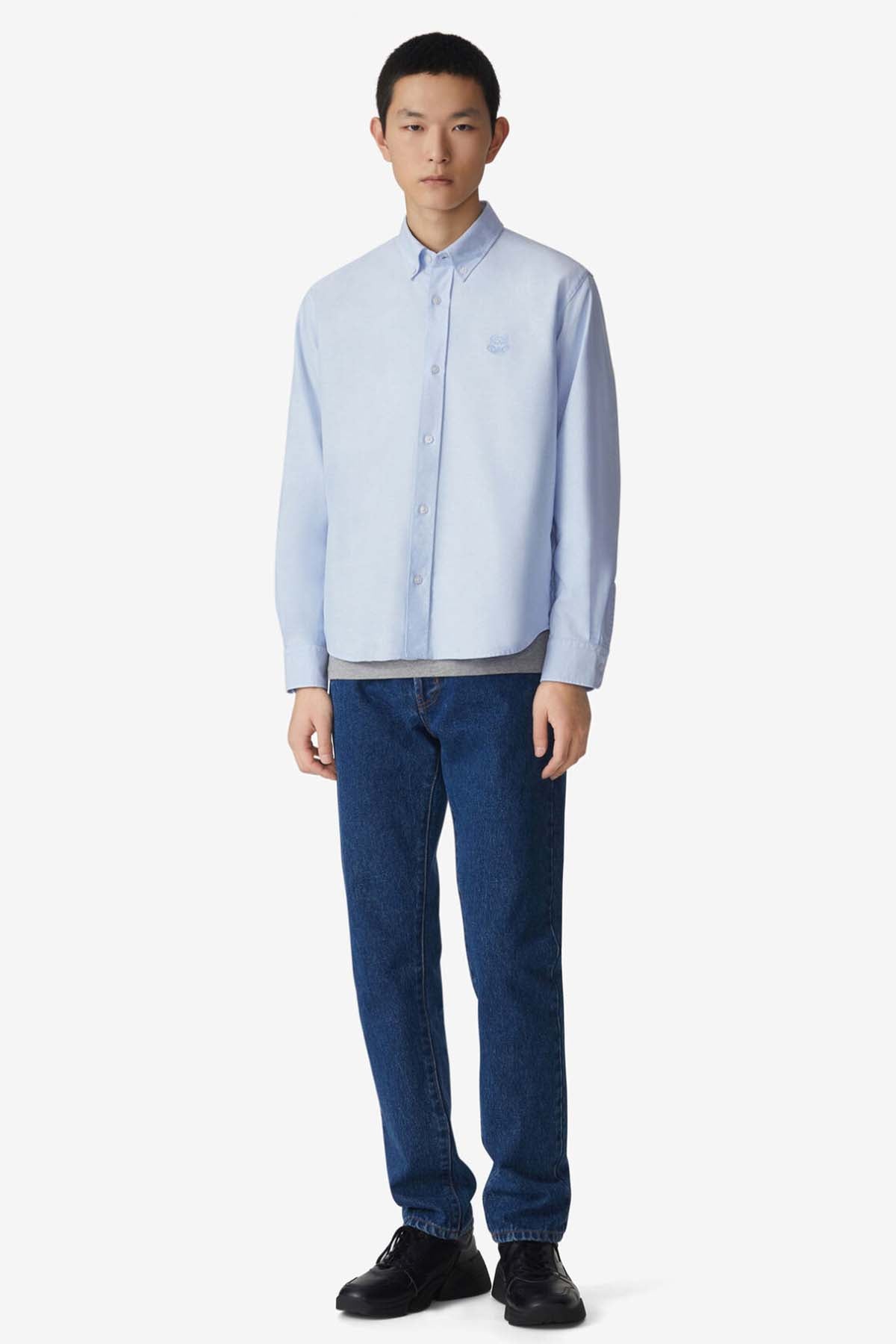 Kenzo Casual Fit Kaplan Logolu Düğmeli Yaka Gömlek-Libas Trendy Fashion Store