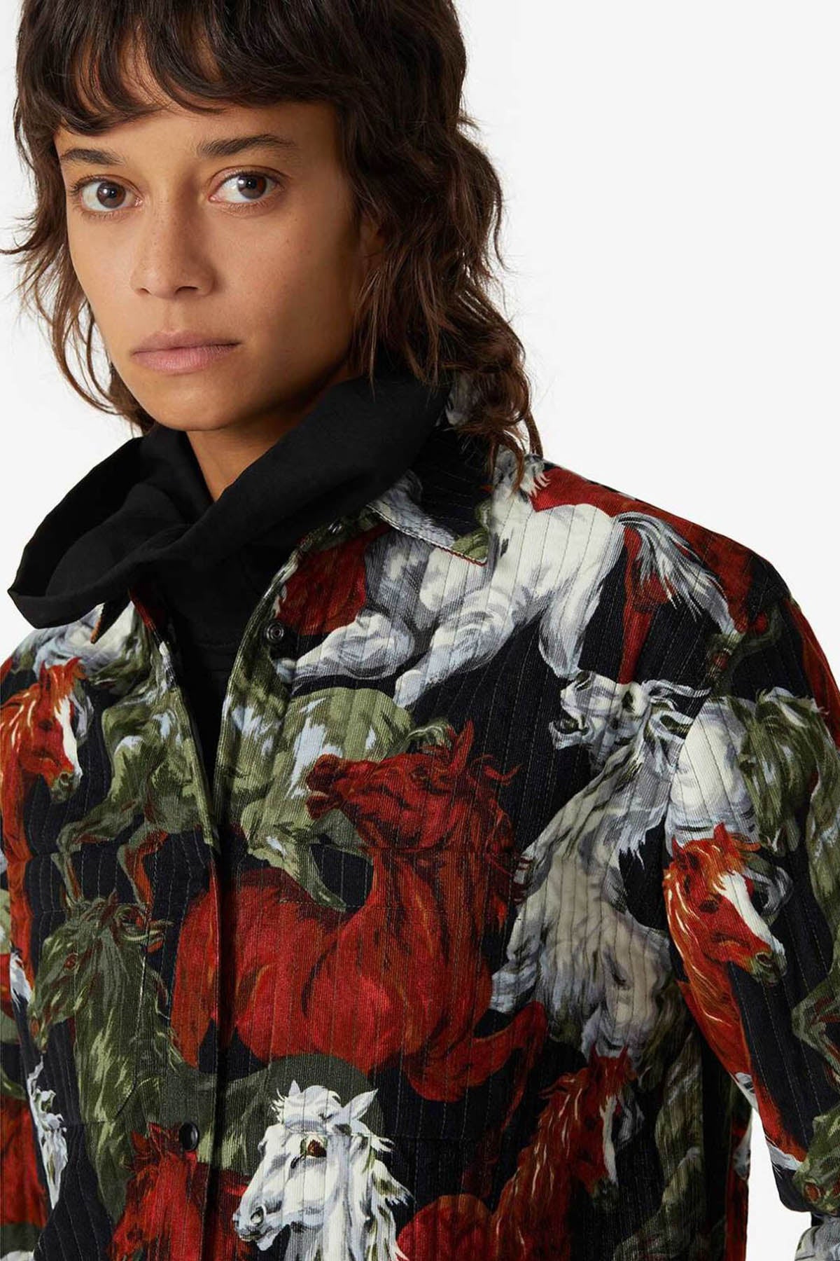 Kenzo Horses Kapitone Gömlek Ceket-Libas Trendy Fashion Store