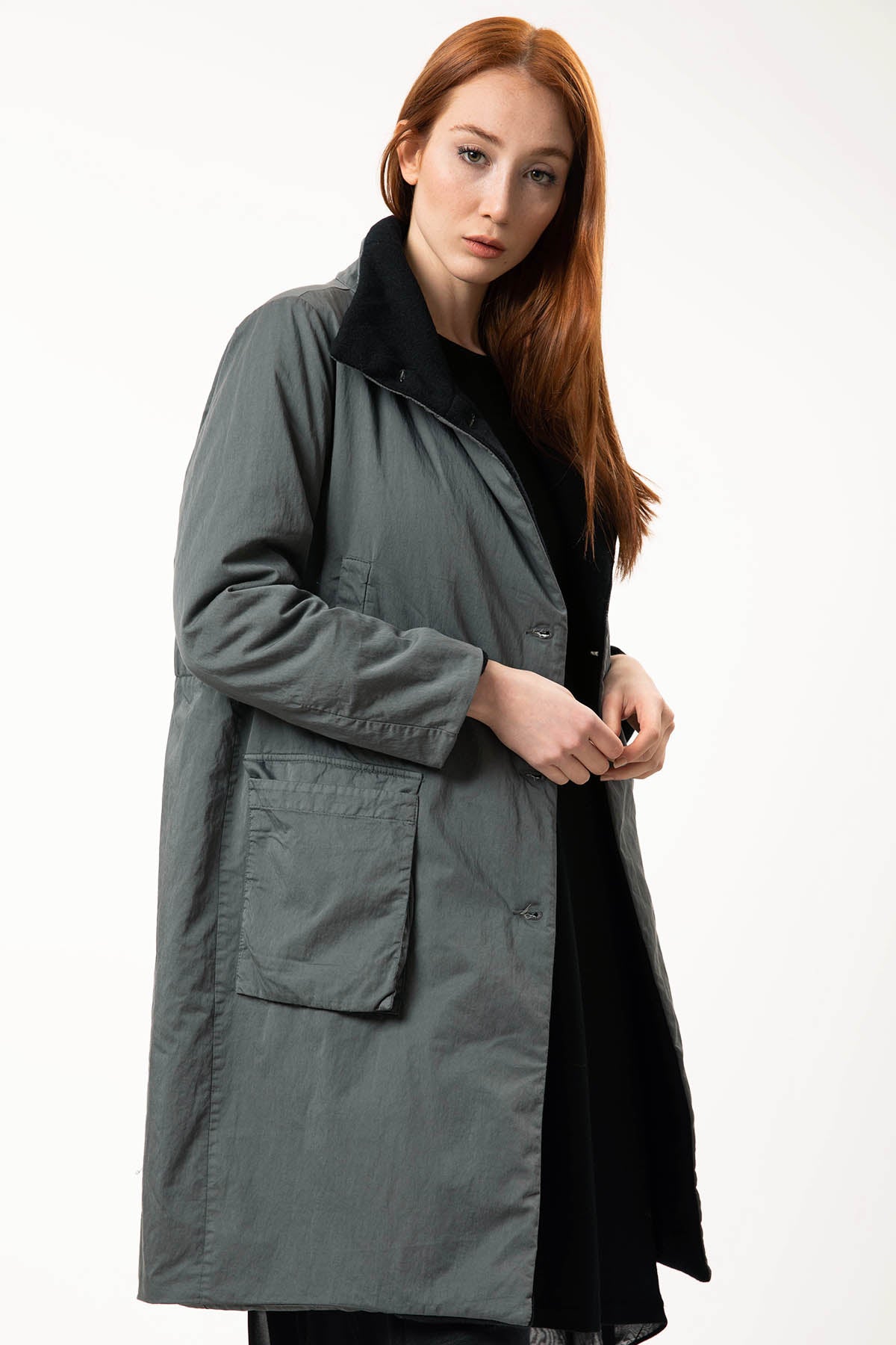 Transit Kapaklı Cep Belden Kemerli Mont-Libas Trendy Fashion Store