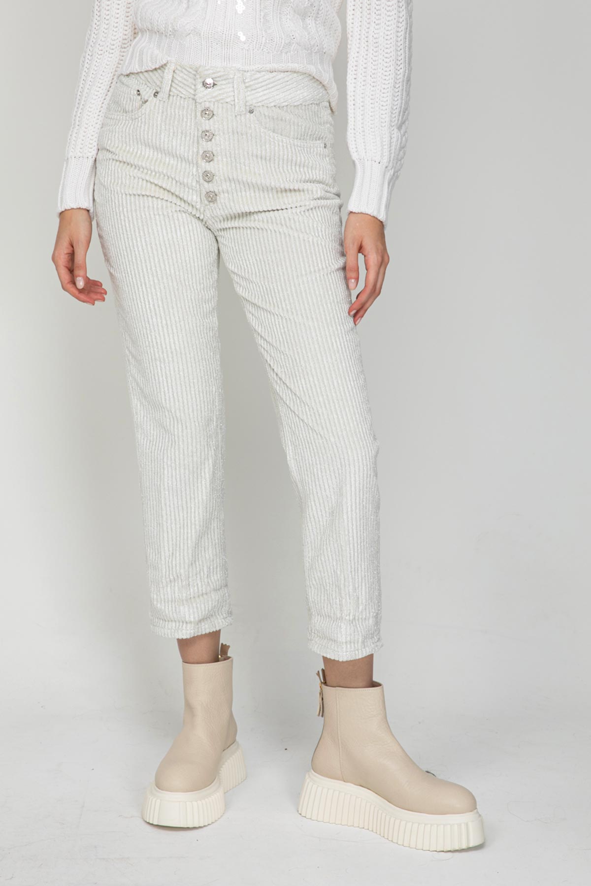 Dondup Loose Fit Fitilli Kadife Pantolon-Libas Trendy Fashion Store